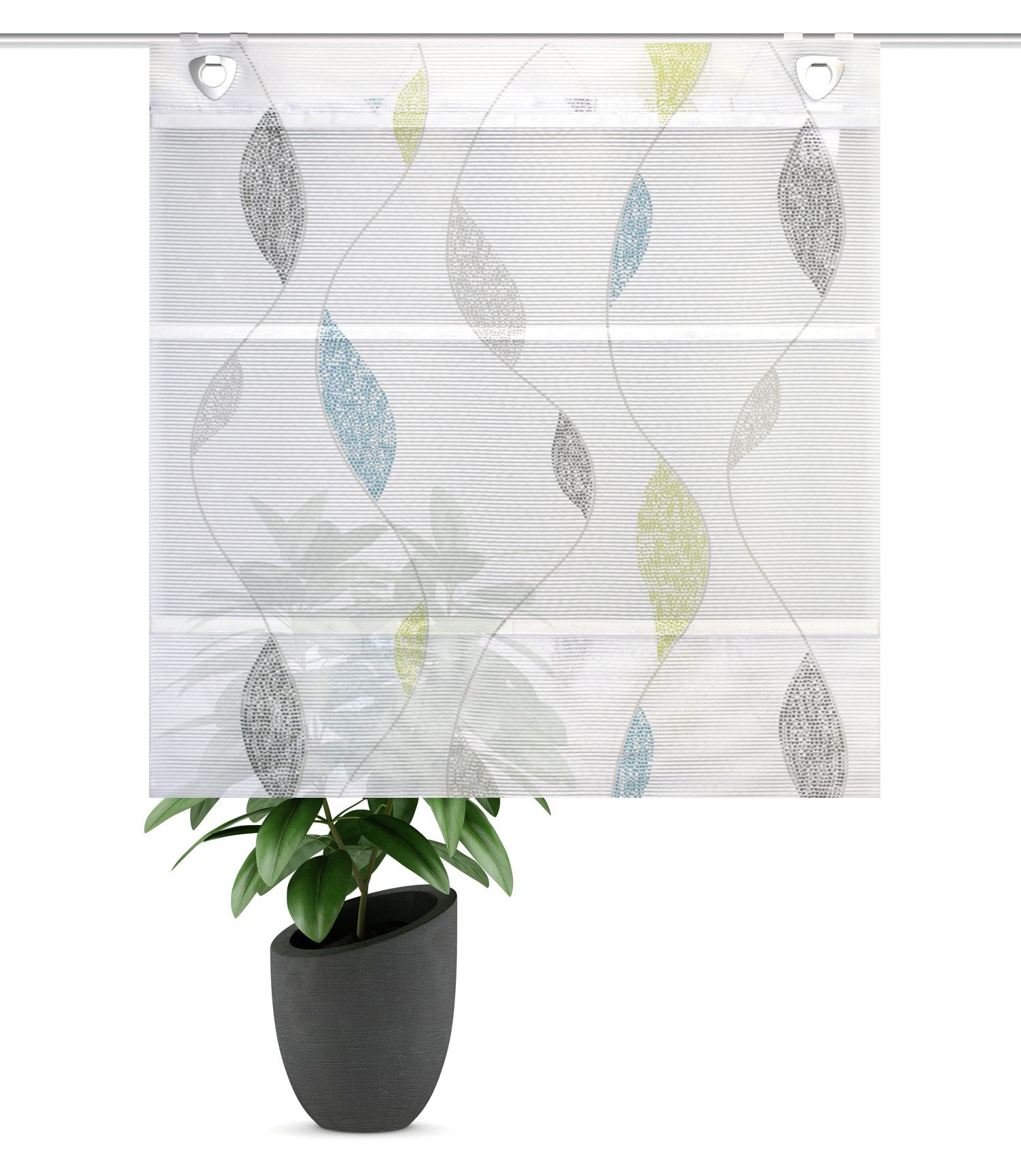 HOME WOHNIDEEN Magnetrollo PAOLO, mit Hakenaufhängung, ohne Bohren und Schrauben, digital bedruckt