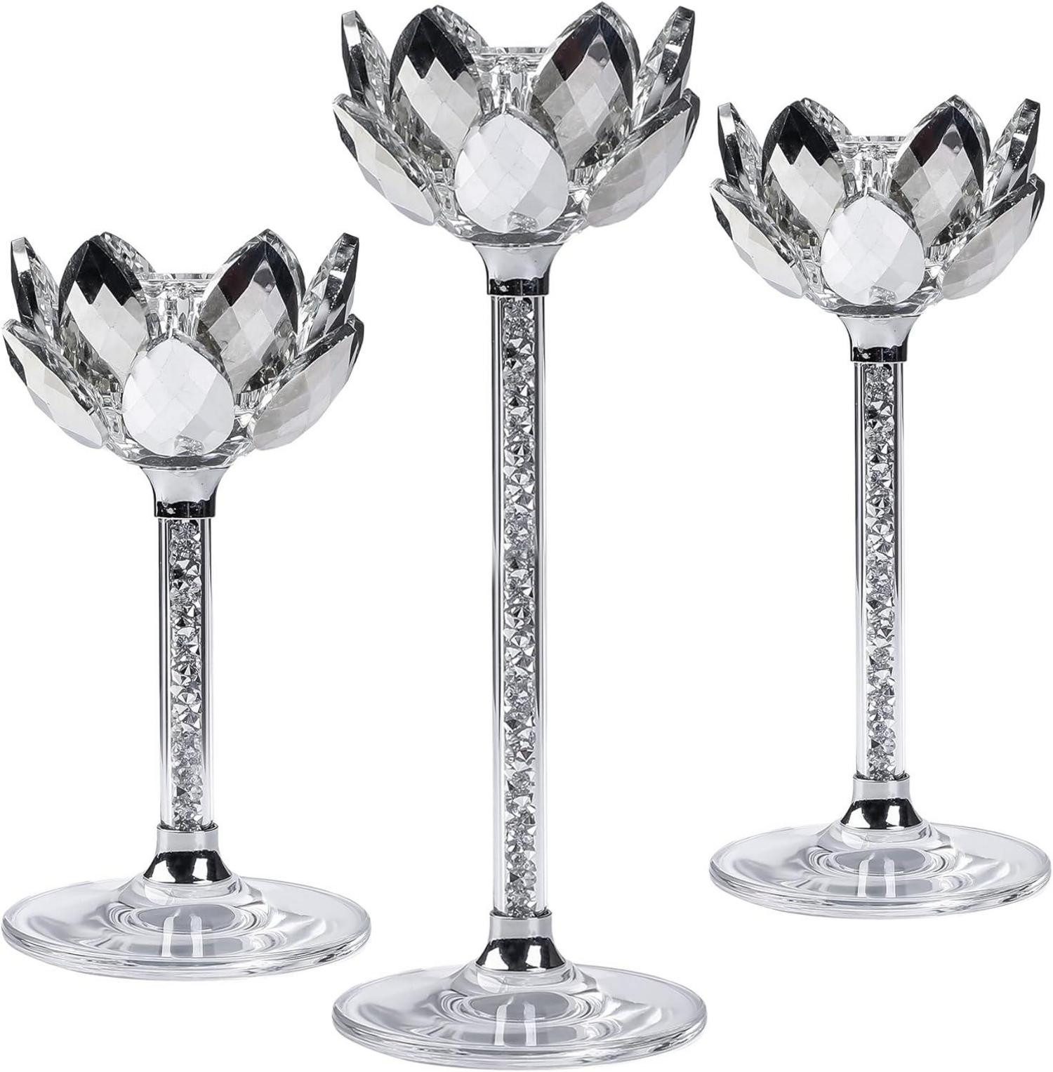 LuxusKollektion Teelichthalter Kristall Lotusblume Kerzenständer 3 günstig online kaufen