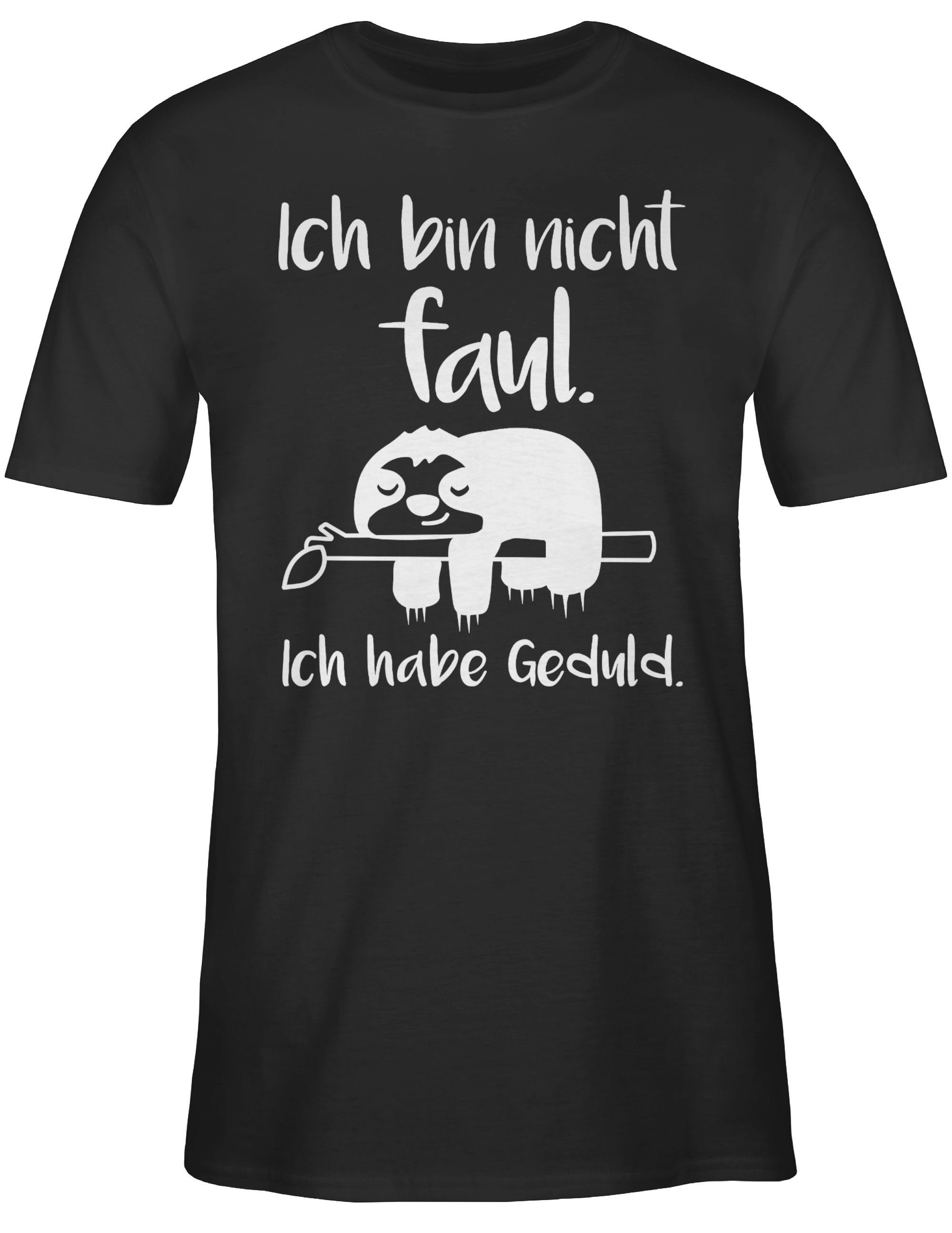 T-Shirt Ich bin nicht faul weiß