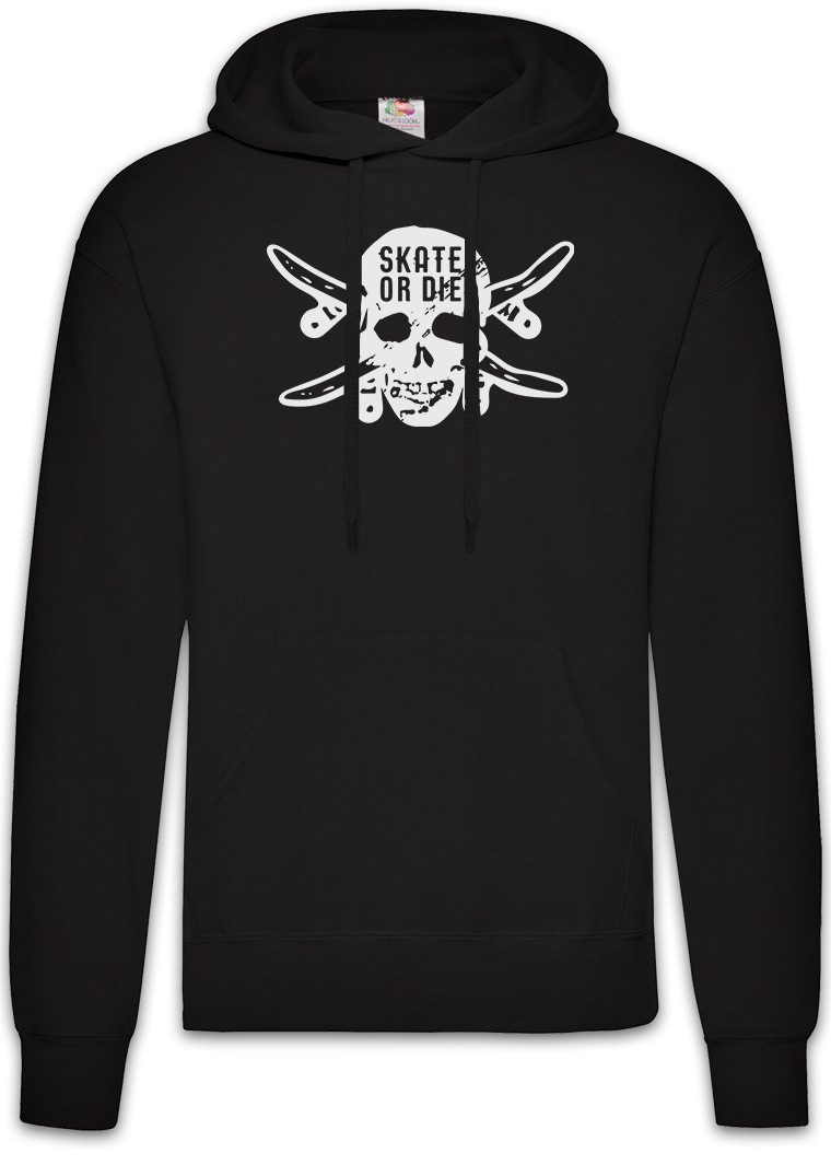 Hoodie Skate Or Die I Herren Hoodie Skull Skateboard Skater SK8 Kickflip