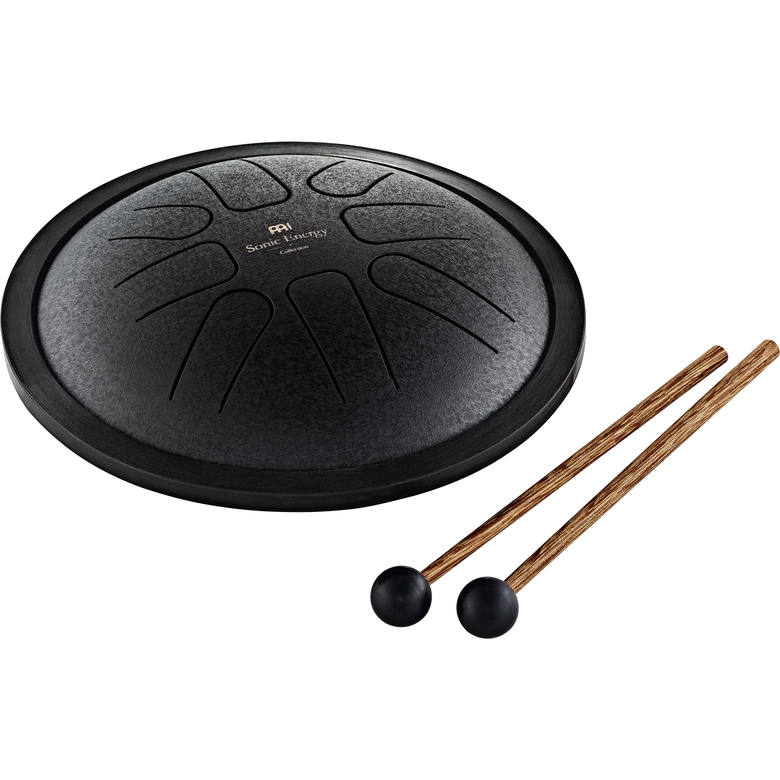 Meinl Percussion Steel Tongue Drum, Handpans und Steel Tongue Drums, Steel Tongue Drums, SSTD1BK Small Steel Tongue Drum F-Moll Schwarz - Zungentrommel