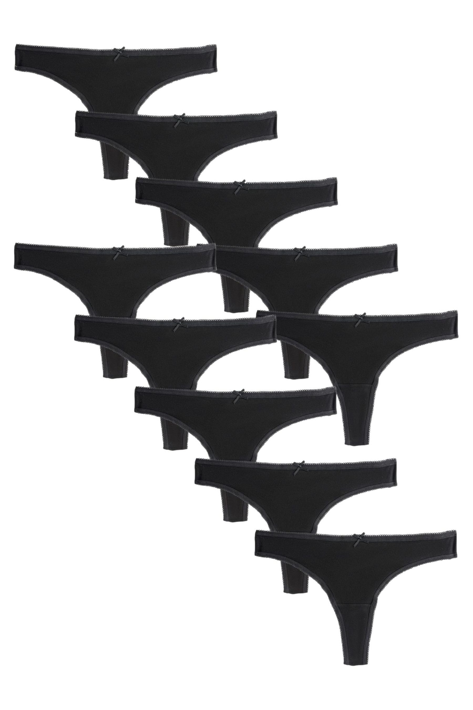 Next String 10er-Pack Baumwoll-Slips, Tanga (10-St)