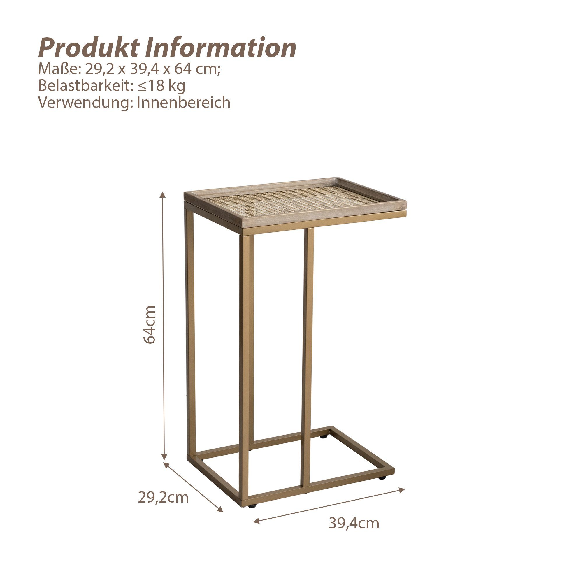 HomeGuru Couchtisch Beistelltisch, Gold Nachttisch, Kaffeetisch, Packung) Wabi-Sabi-Stil Couchtisch, (1-St.,