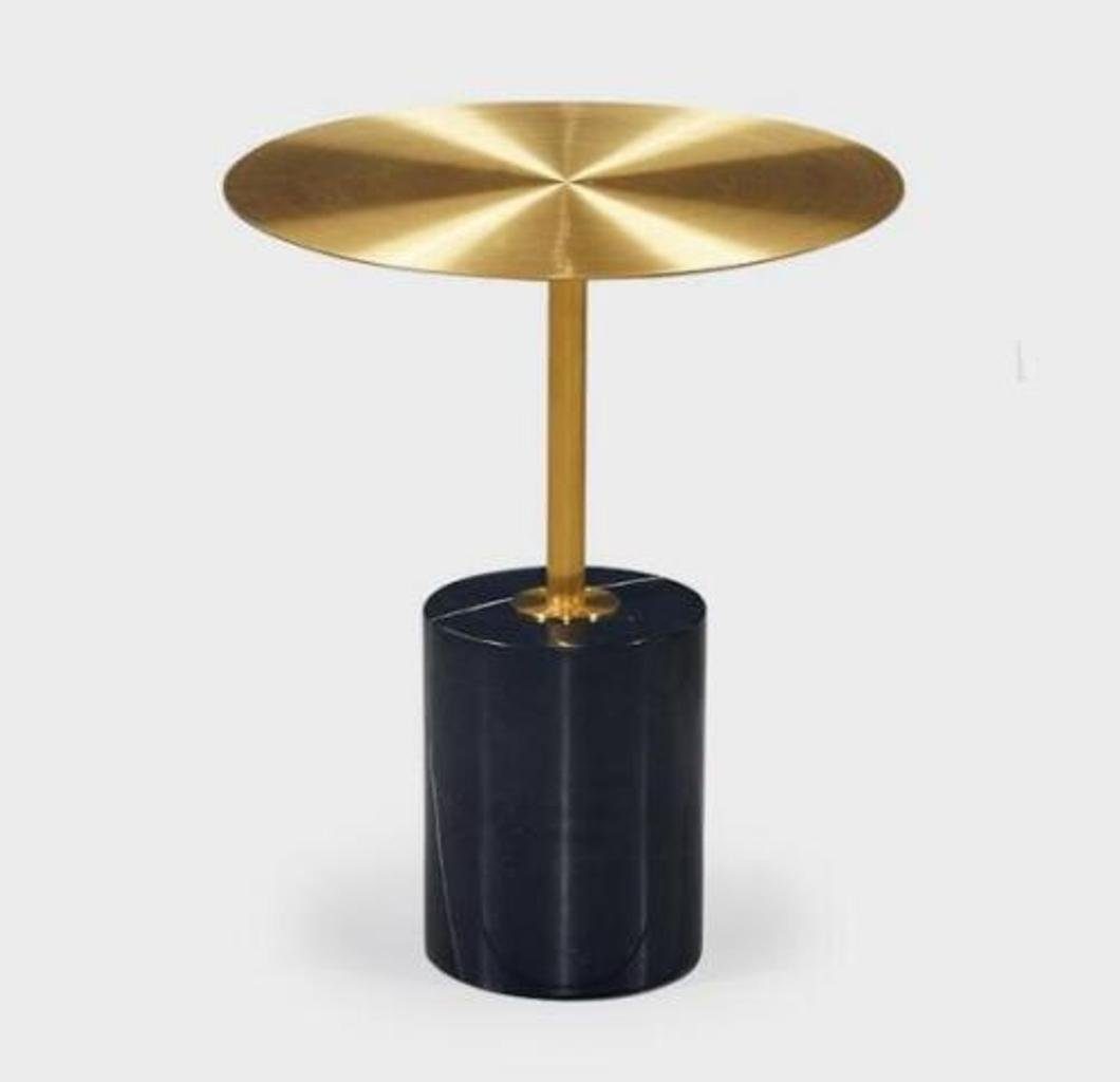 JVmoebel Beistelltisch Runder Schwarz-Goldener Beistelltisch Designer Wohnzimmer Möbel (1-St., 1x nur Beistelltisch), Made in Europa