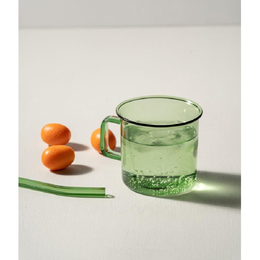 Muurla Tasse Teeglas Tasse Grün aus hitzebeständigem Glas (350ml)