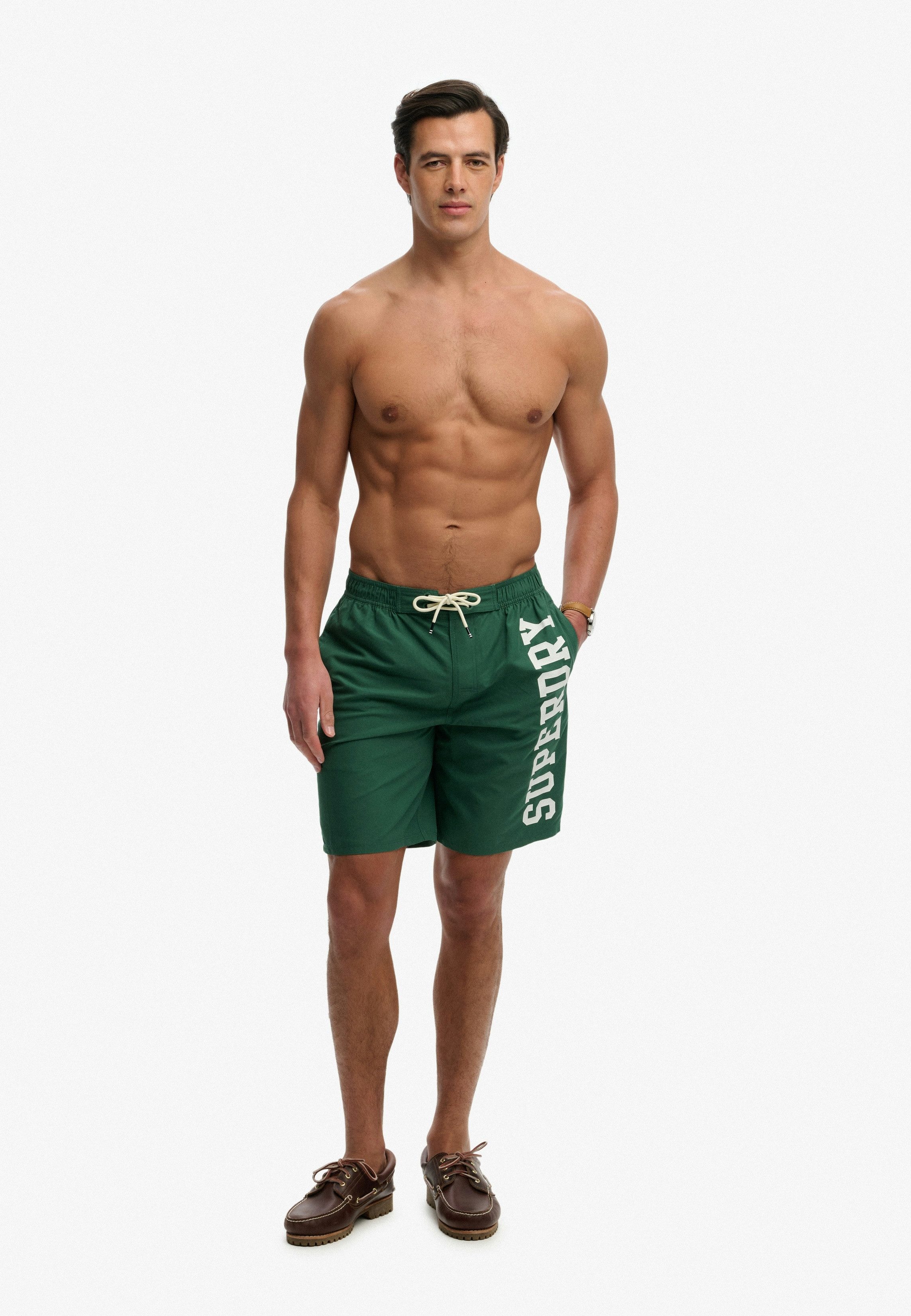 Superdry Badeshorts LOGO 19 BOARDSHORT lockere Passform, bedruckte Optik, aus Polyester – Bild 5 von 5