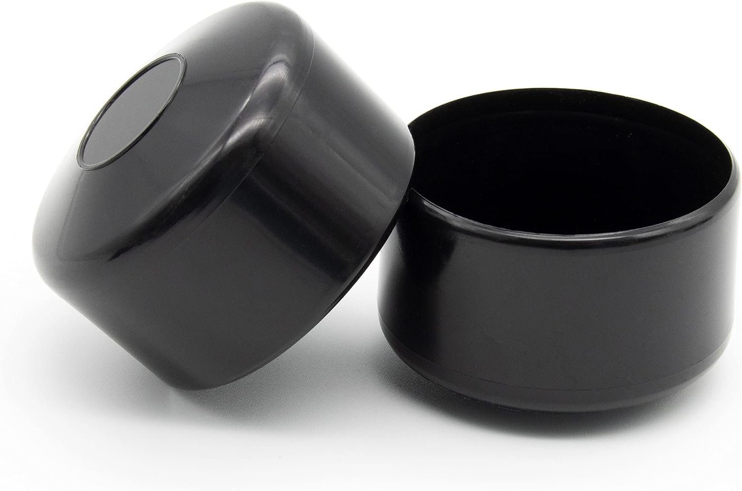 Enkotrade Zaunpfosten Zaunkappen rund, (4-St), Schwarz, Quadratisch, 38 mm, witterungsbeständig. Made in Europa