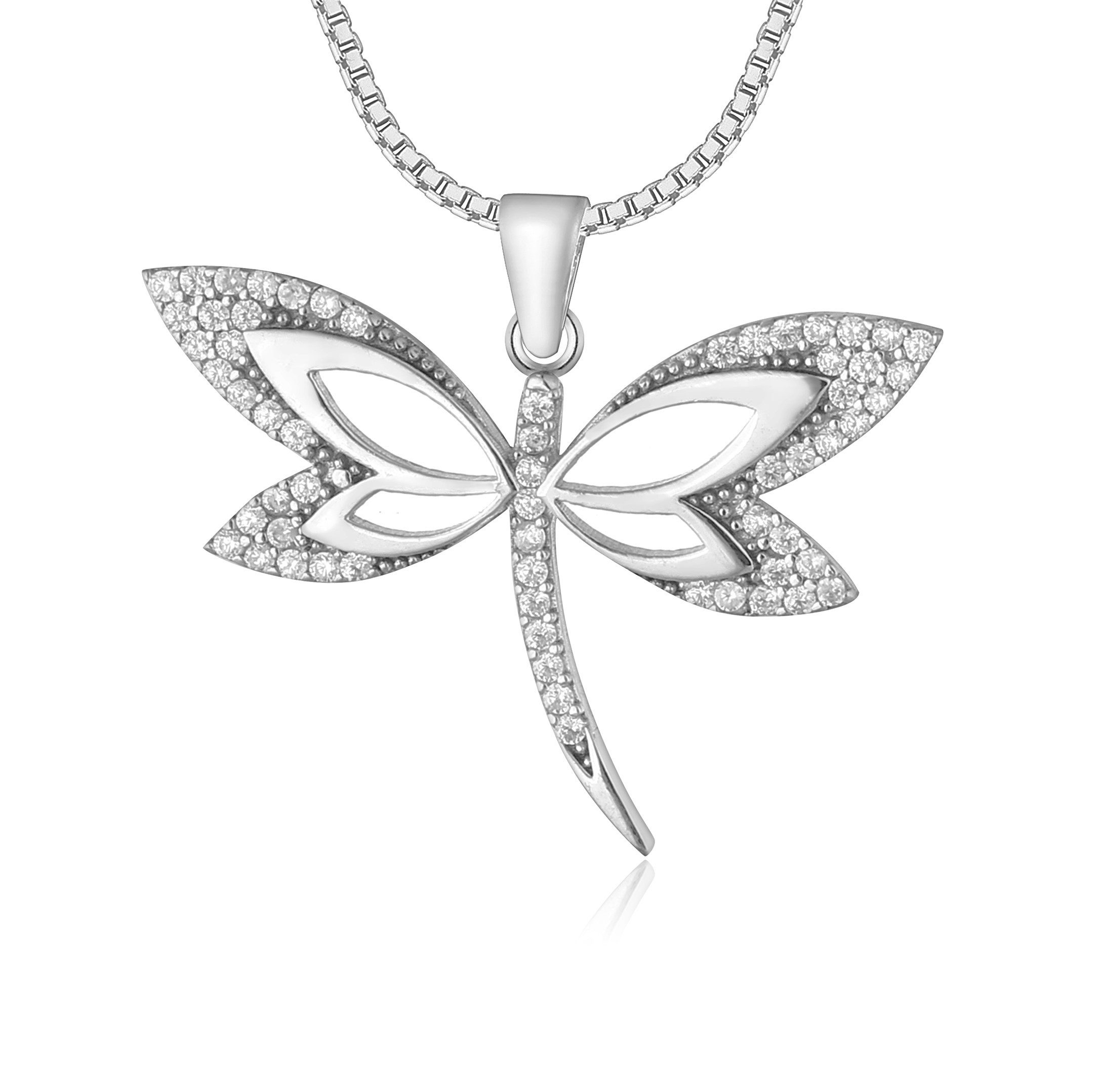NAHLE Kette mit Anhänger Silberkette Libelle Kette, 925 Silber Anhänger mit günstig online kaufen