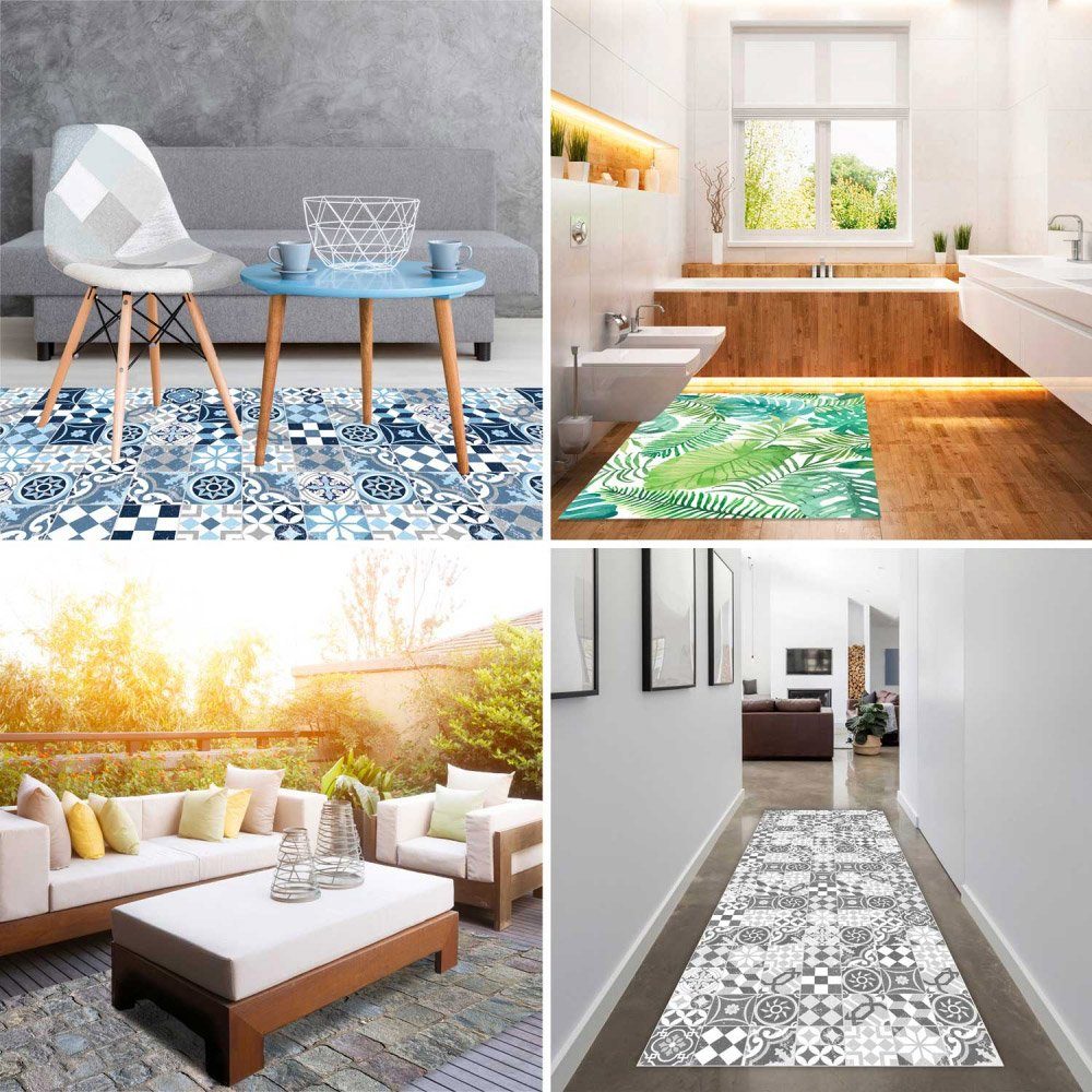 Sitheim-Europe Vinylteppich Vinyl Teppich MATTEO Fliesen, rechteckig, Höhe: 2.2 mm