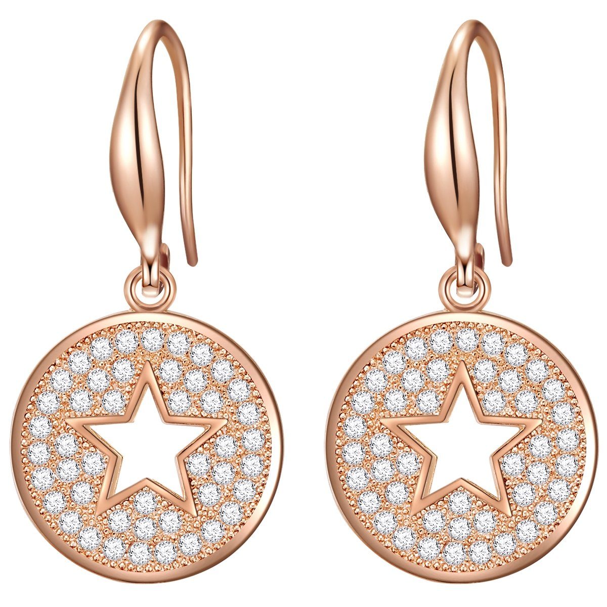 Lulu & Jane Paar Ohrstecker Stern roségold, mit Zirkonia günstig online kaufen