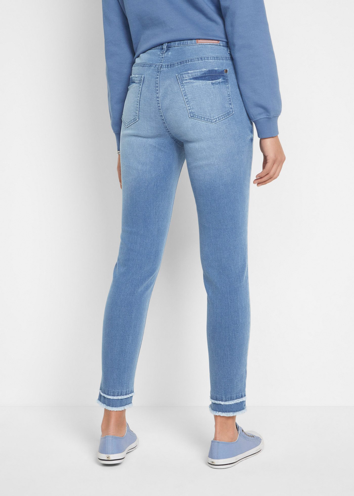 bonprix 7/8-Jeans 7/8-Schnittform, Slim Fit Passform, aus Baumwollmischung
