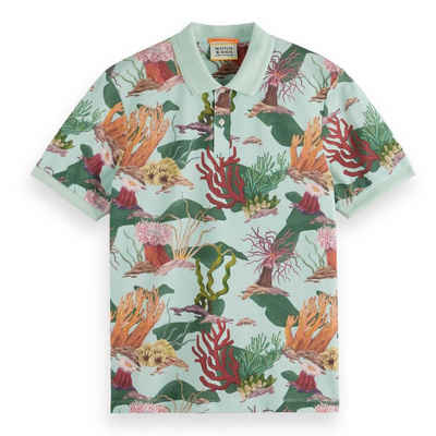 Scotch & Soda Poloshirt Herren Poloshirt - Coral Reef Print Polo, Kurzarm