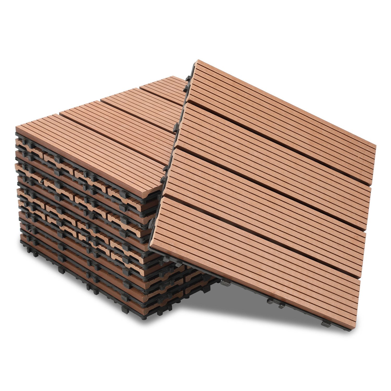 Clanmacy Holzfliesen Terrassenfliesen mit klicksystem für günstig online kaufen