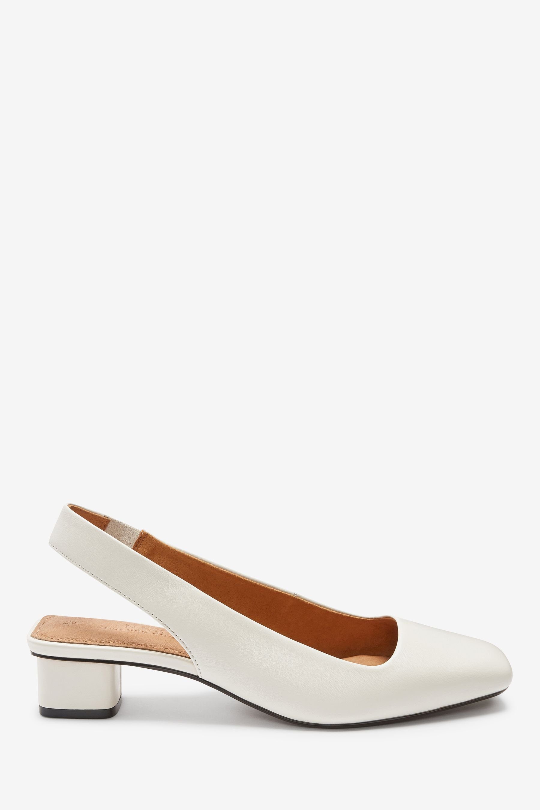 Sorgfältig ausgewählt Next Forever Comfort® Lederpumps Fersenriemen Cream mit Bone Slingpumps (1-tlg)