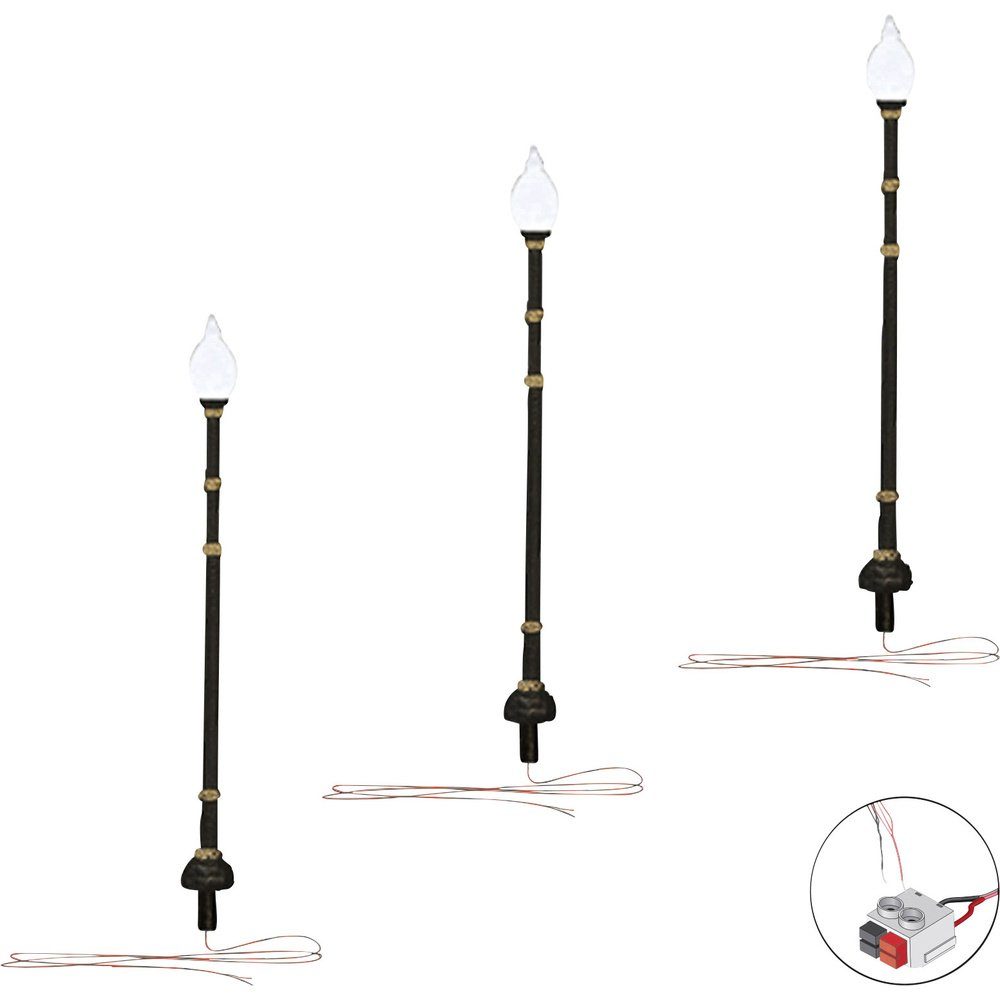 Modelleisenbahn-Signal Woodland Scenics N Parklaterne einfach Fertigmodell WJP5641 3 St.