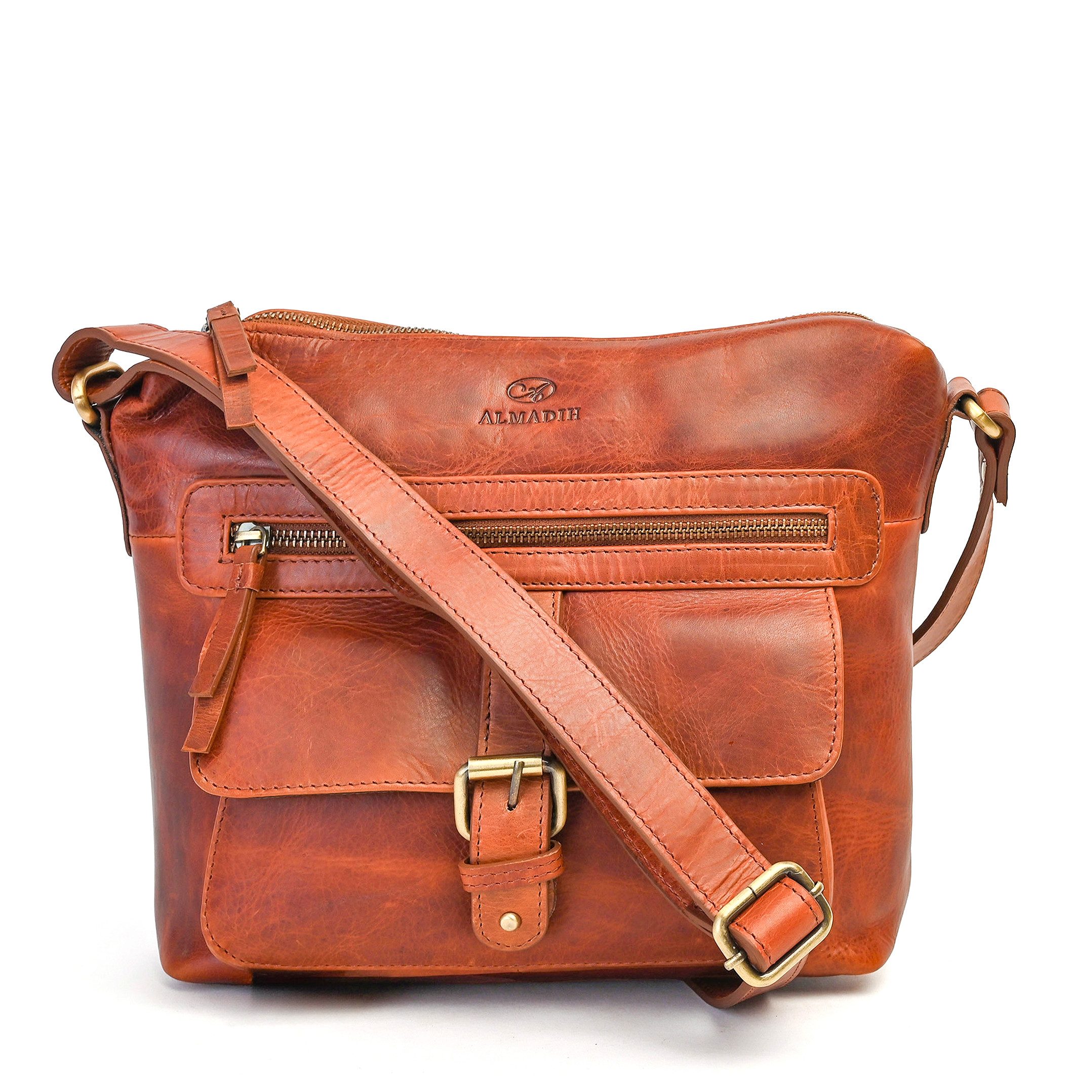 Umhängetasche Leder Damentasche LINA Schultertasche Henkeltasche Freizeittasche