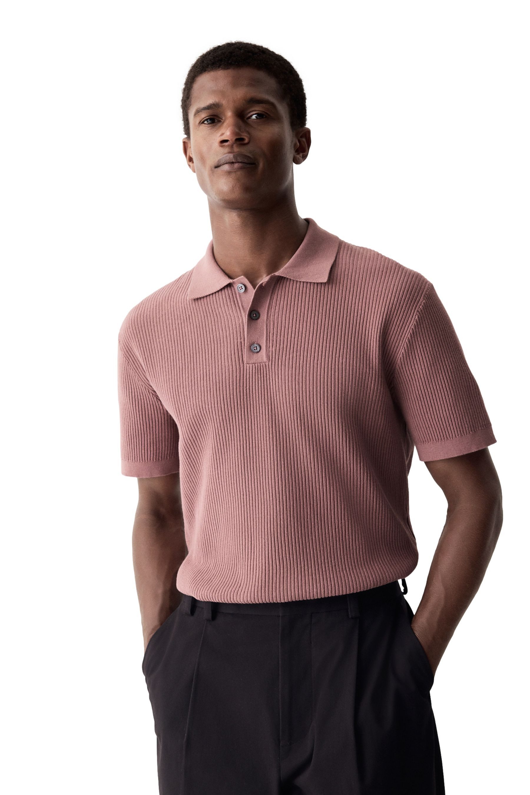 Next Poloshirt Geripptes Poloshirt Regular Fit günstig online kaufen