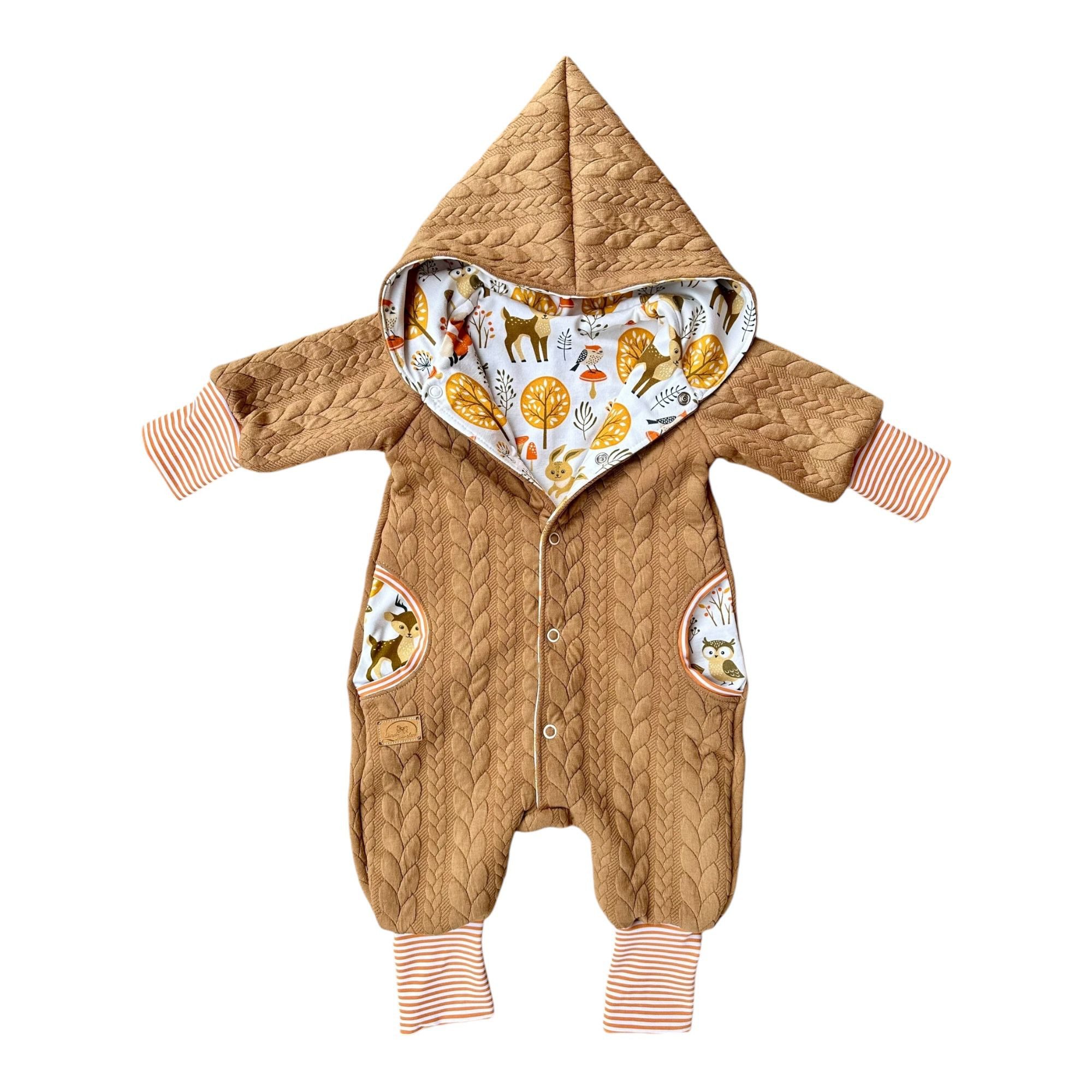 Land-Juwelen Overall Overall Zopfstrick Waldtiere caramel