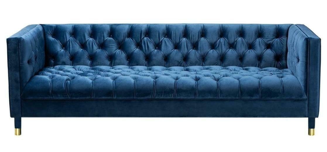 JVmoebel Neu Design Kreative Möbel Blaue Modern Stoff Chesterfield-Sofa, Textil Chesterfield Wohnzimmer Sofa