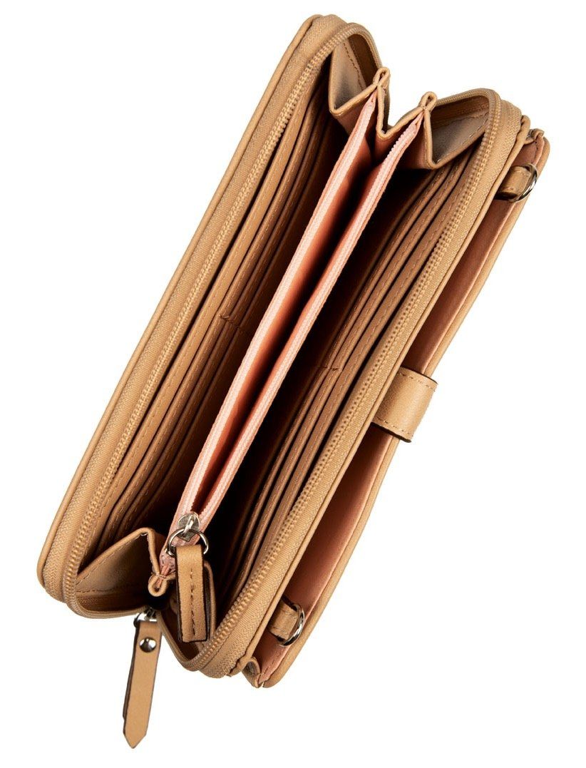 Gabor Geldbörse wallet BARINA mit Reißverschluss braun Long Hauptfach zip XL