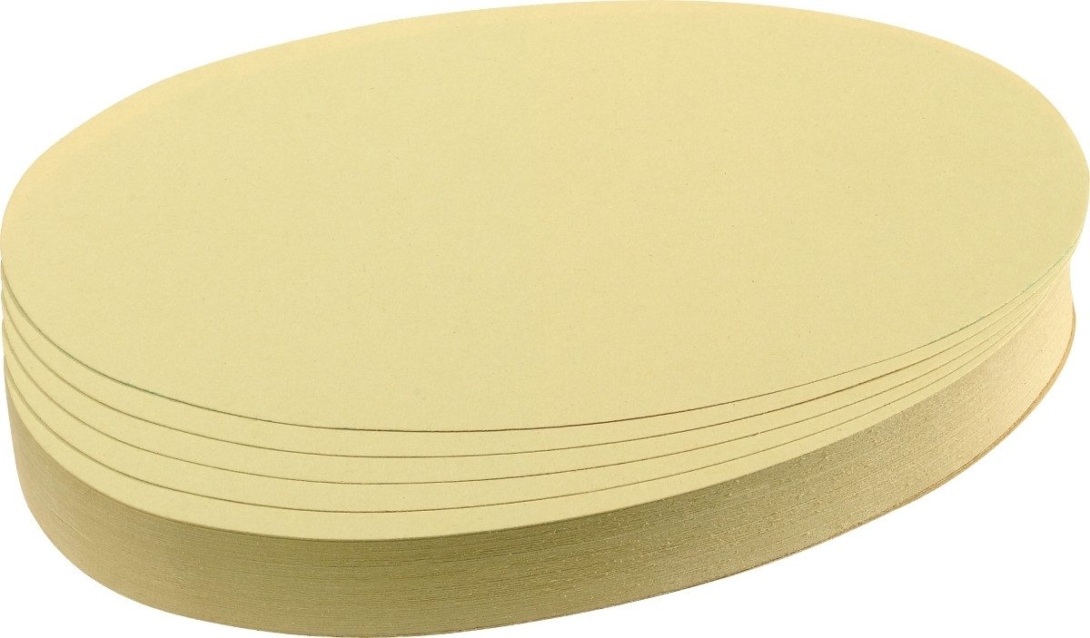 FRANKEN Moderationskoffer Moderations-Karte Oval 190mmx110mm Gelb 500 Stück