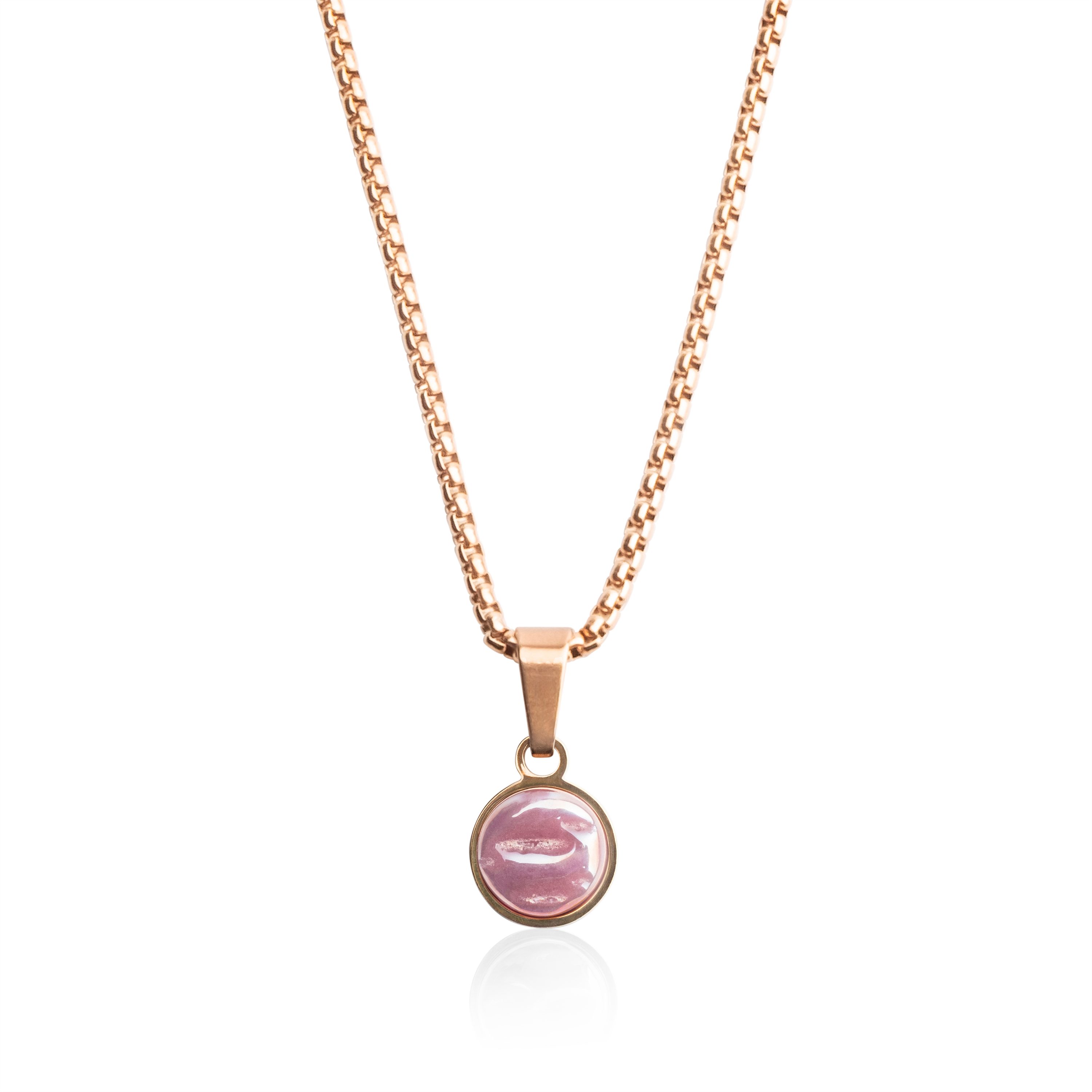 ALEXASCHA Charm-Kette Kurze Edelstahlkette mit Anhänger • Mix & Match Kette • 18k vergoldet