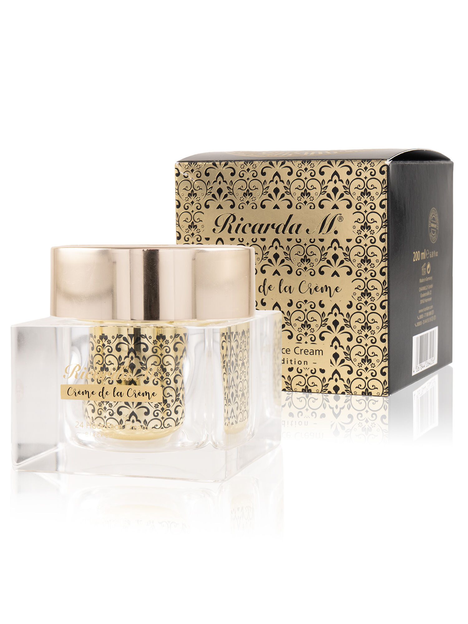 Ricarda M. Anti-Aging-Creme Crème de la Crème Face Cream Black Edition, mit Exosomen & Gold-Komplex, 24h Pflege