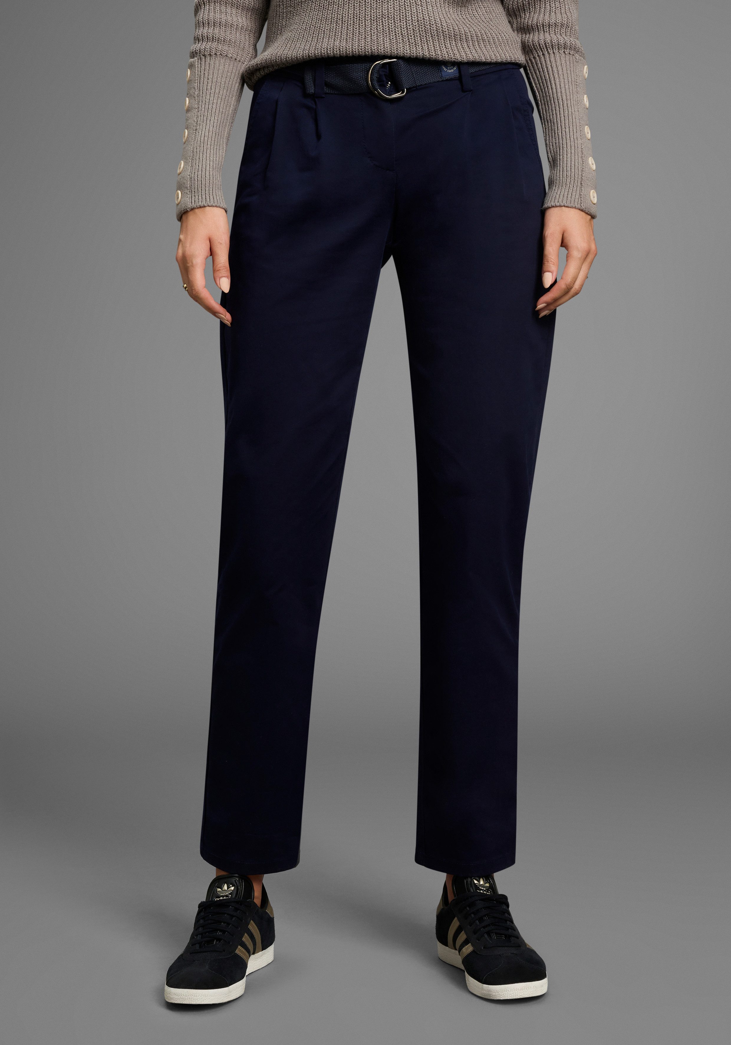 DELMAO Chinohose mit passendem Gürtel günstig online kaufen