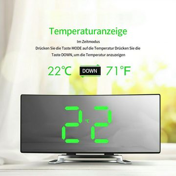 Novzep Wecker LED-Digitaler Wecker,Snooze, LED-Display,Alarmwecker,Tischuhr