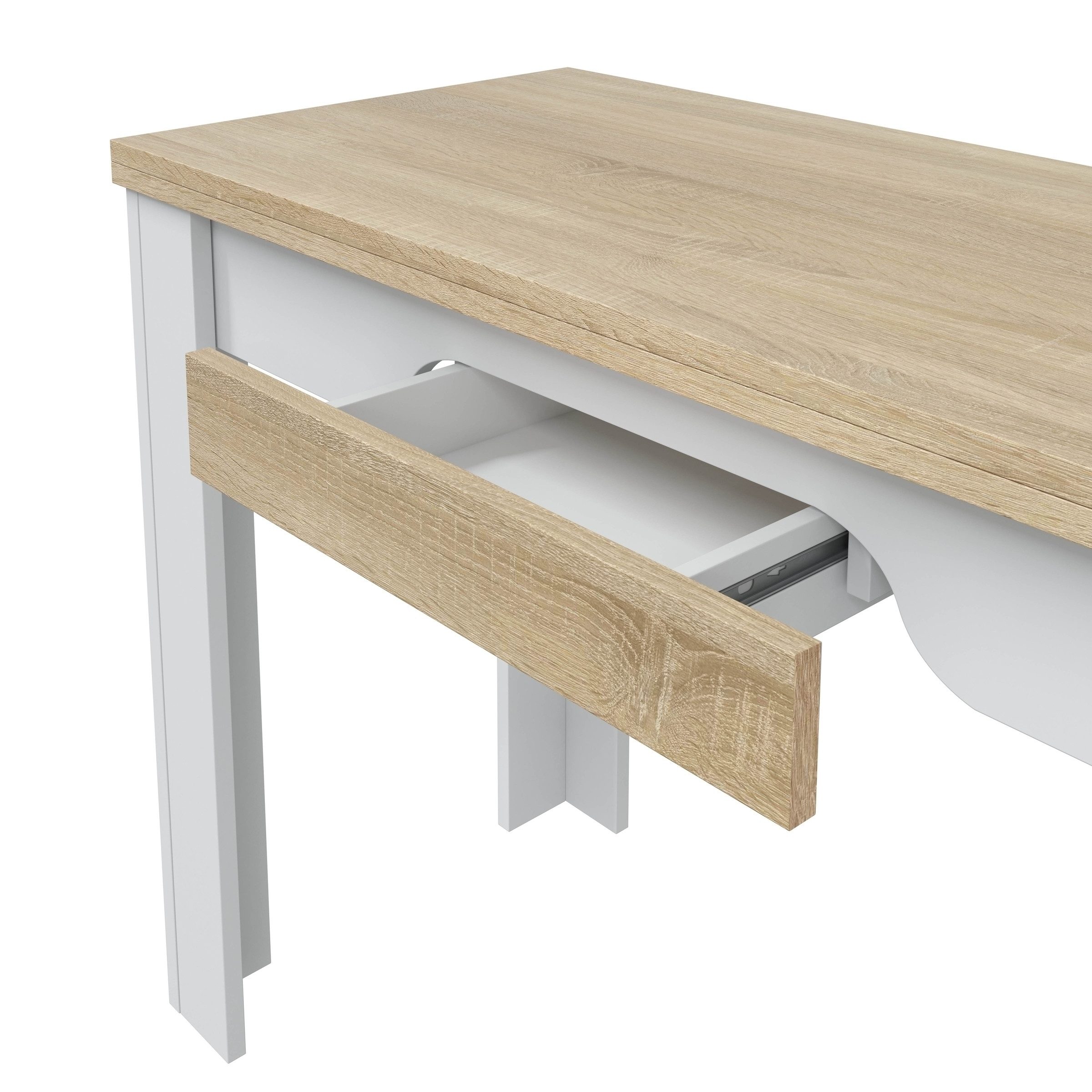freiraum Klapptisch Clapp, in Weiß / Eiche Dekor - 110x79/77,5x50/100 (BxHxT)