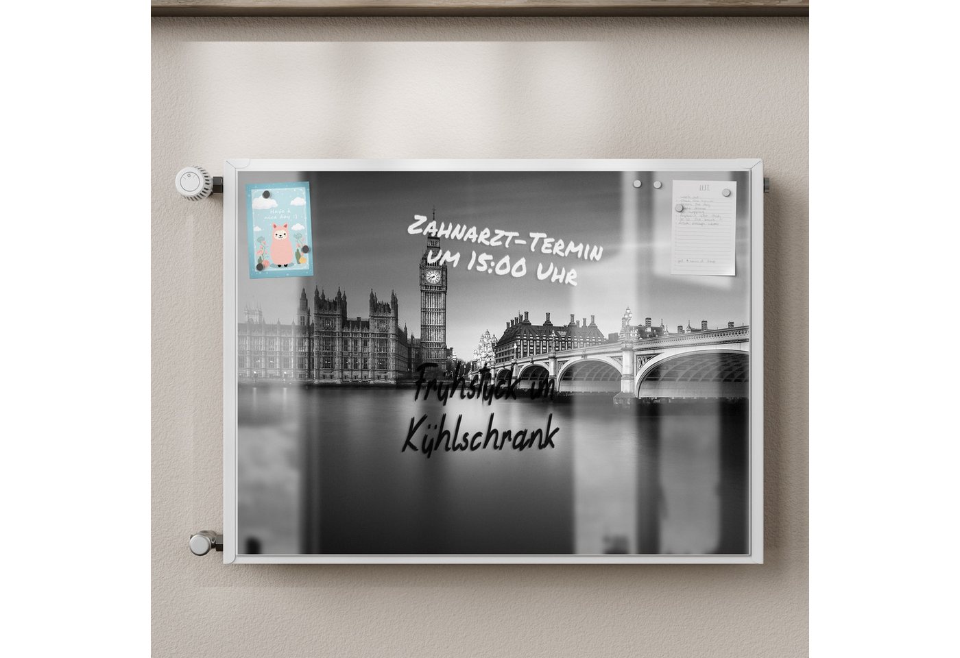 Thumbnail - DEQORI Magnetfolie 'Londoner Zeitlosigkeit', Heizung Magnetmatte magnetisch Magnetfolie Folie Schutz
