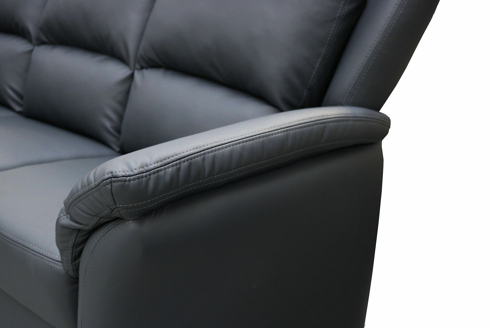 Schwarz Schwarz Schwarz Sofagarnitur Made Set Design JVmoebel | Couchen, Sofa Europe Sofa | Graue in 3+2+1 Polster Sitzer