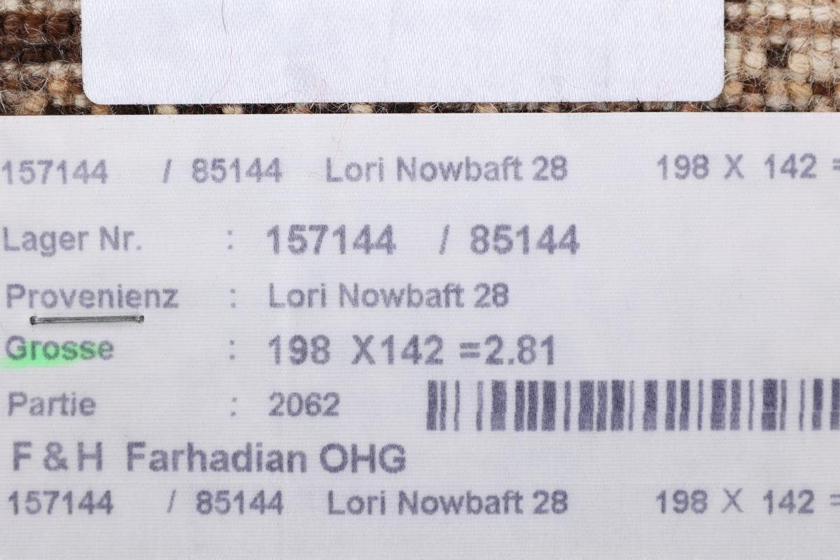 Moderner, Perser mm rechteckig, Loribaft 143x197 Gabbeh Höhe: 12 Nain Handgeknüpfter Orientteppich Nowbaft Trading,