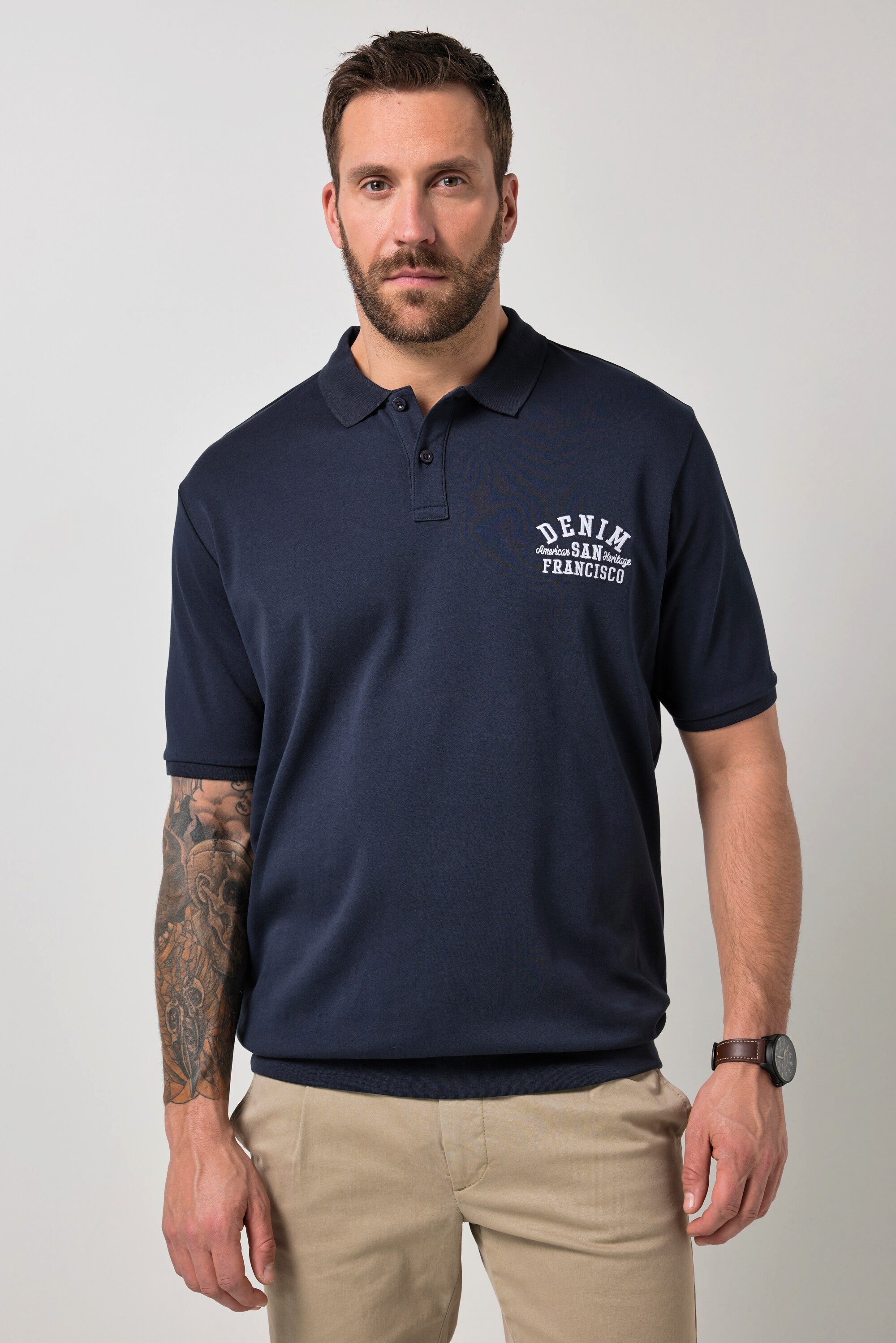 Poloshirt Poloshirt Bauchfit Halbarm XXL bis 8 XL