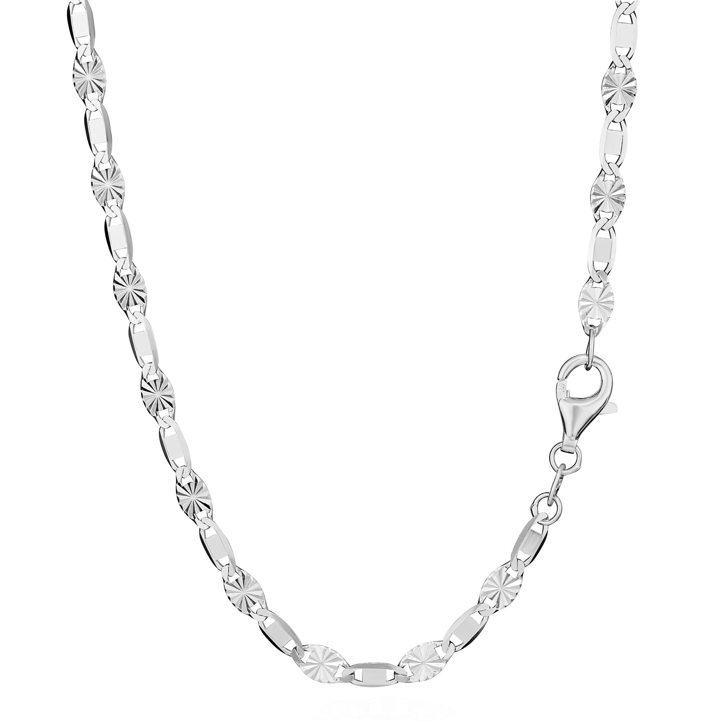 NKlaus Silberkette Halskette 45cm Fantasiekette  925 Silber 2,5mm breit Sil günstig online kaufen