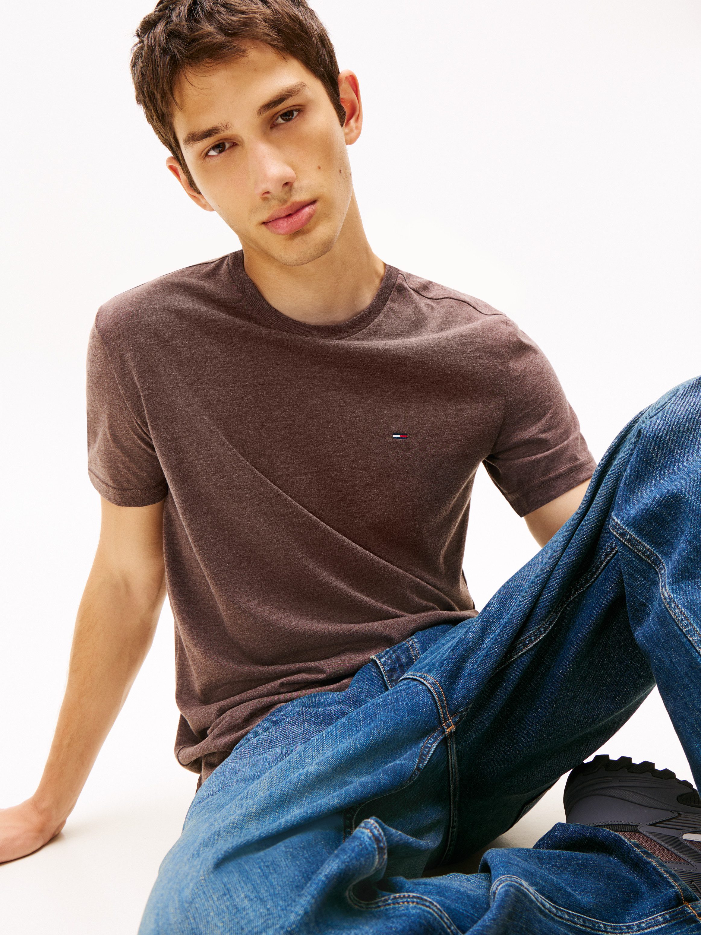 Tommy Jeans T-Shirt TJM XSLIM JASPE HTR TEE EXT Mit Rundhalsausschnitt günstig online kaufen