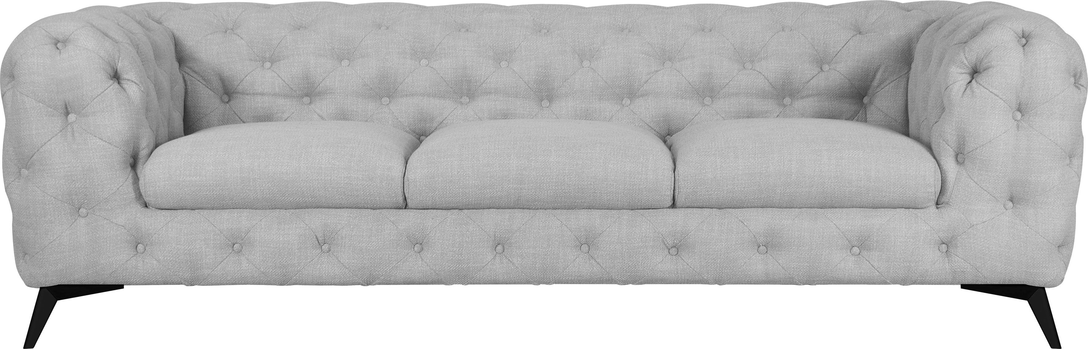 Home affaire Chesterfield-Sofa Glynis, aufwändige Knopfheftung, moderne Chesterfield Optik, Fußfarbe wählbar