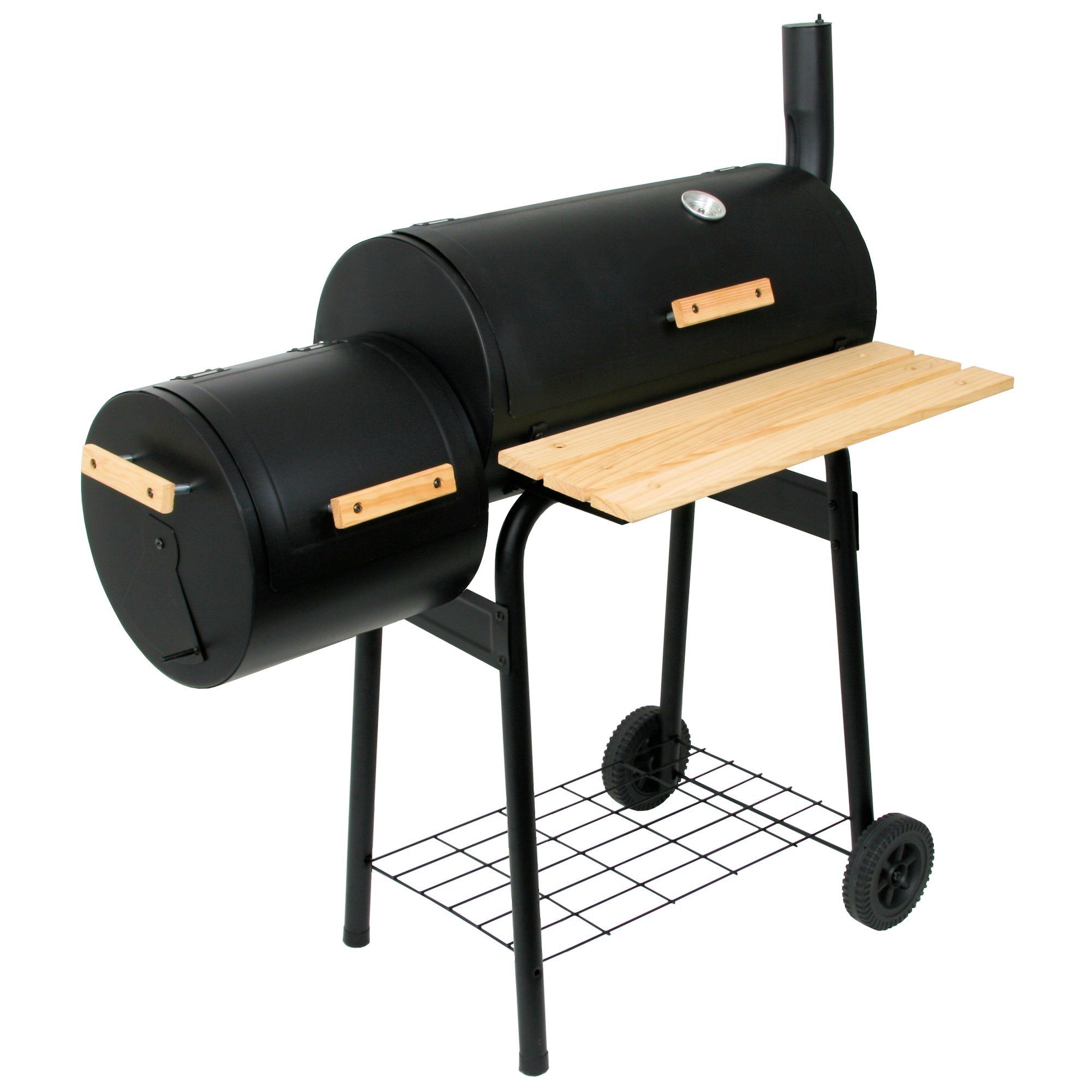 BBQ-Toro Smoker BBQ Smoker Grill, Holzkohle Grillwagen, Barbecue Holzkohlegrill mit Fe