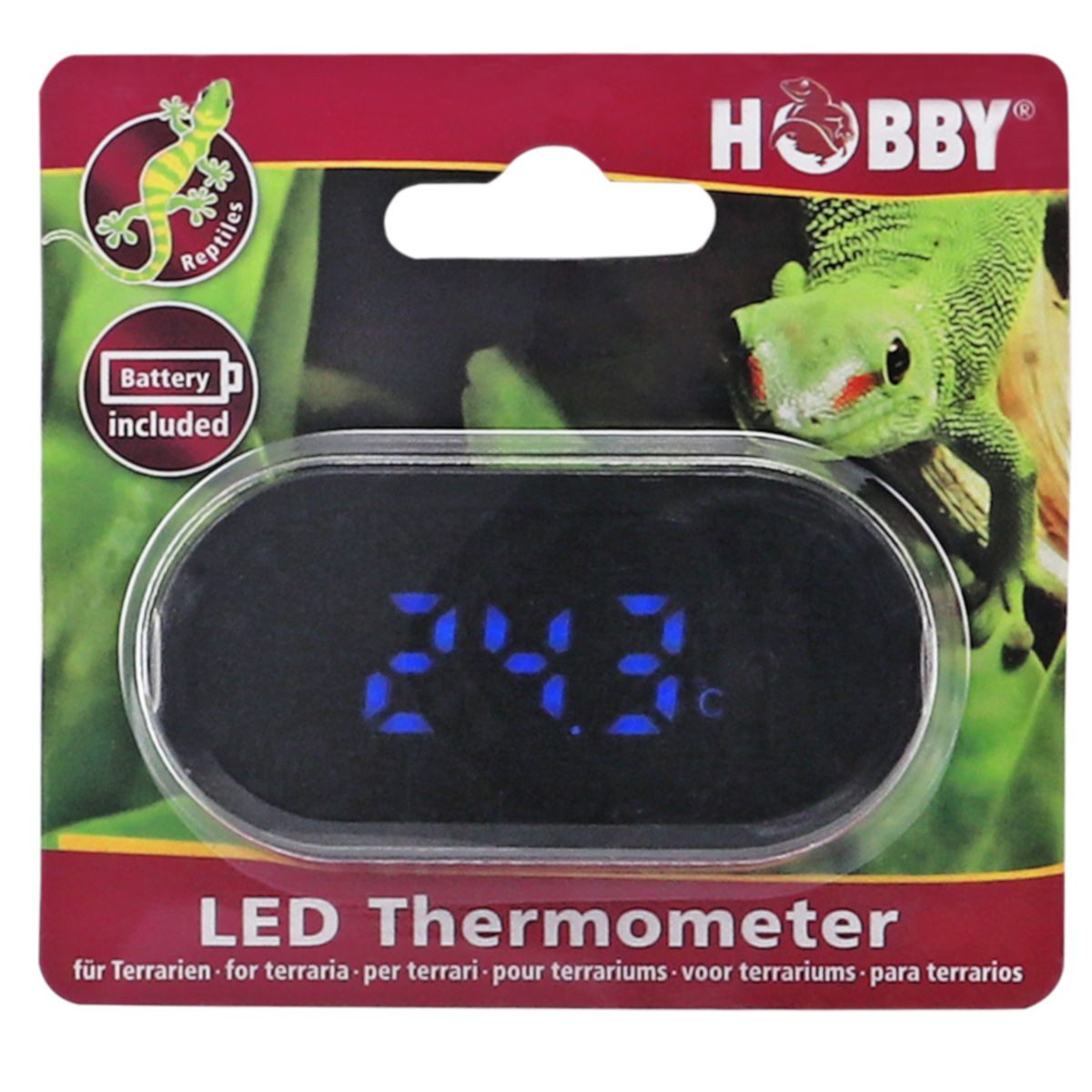 HOBBY Аквариумный термометр LED Термометр Terra für Terrarien, inkl. Batterie