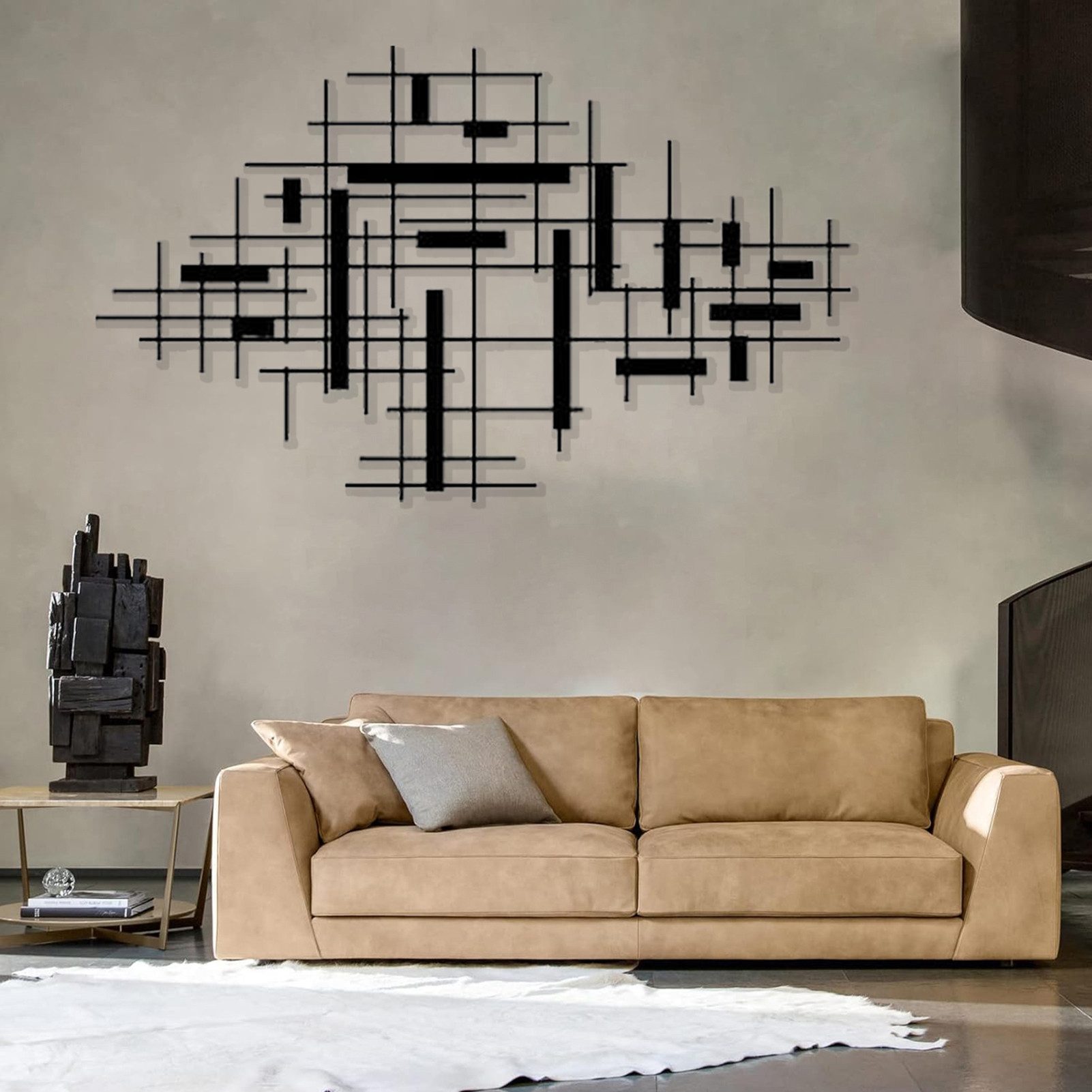 Jumpeak Wanddekoobjekt Ausgewählte Kunst, Stromlinienförmige Geometrie, günstig online kaufen