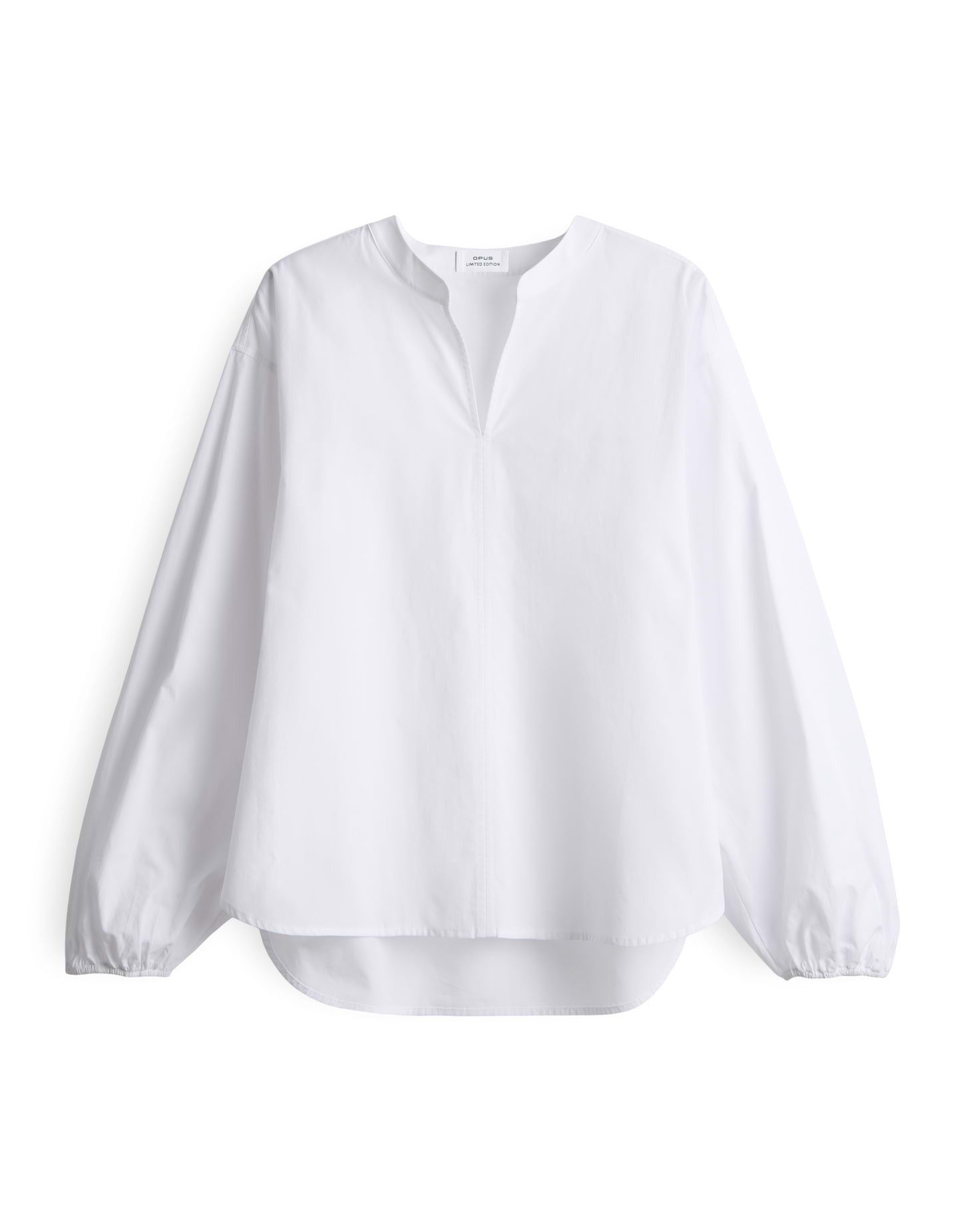 OPUS Langarmbluse FLANDI aus Baumwollpopelin hinten länger als vorne, glatt günstig online kaufen