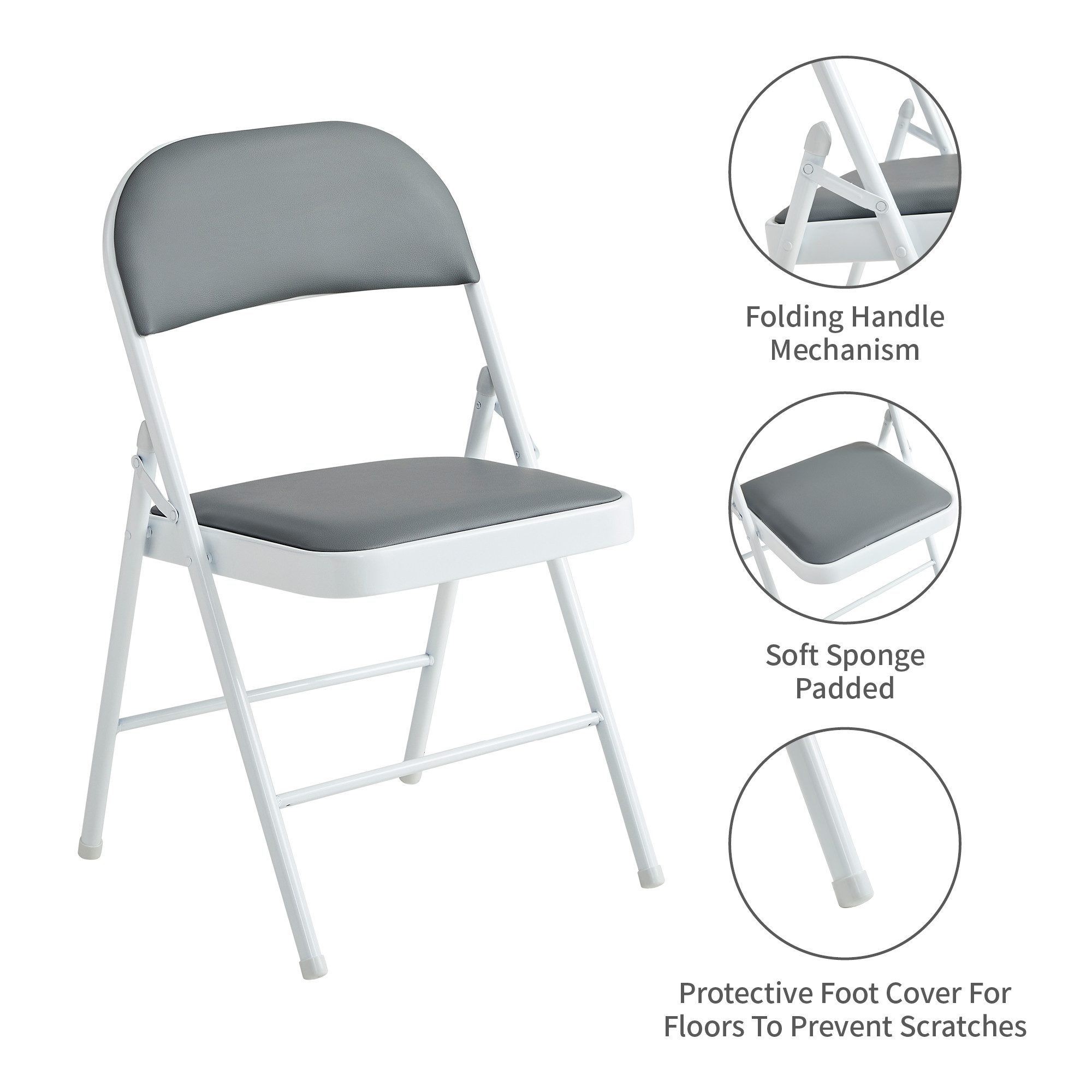 MCC direct Klappstuhl Kunstleder Klappstuhl gepolstert im 1er, 2er, 4er und 6er Set (2 St) – Bild 5 von 5
