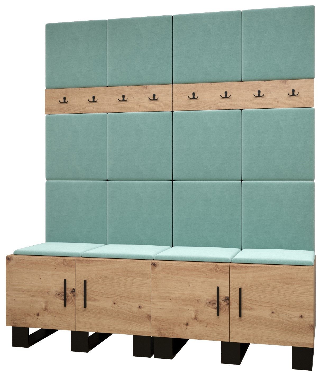 ABIKS MÖBEL Шкафы-Set ARTIN Set 3 Garderobe mit gepolsterten Paneelen, Industriell Design