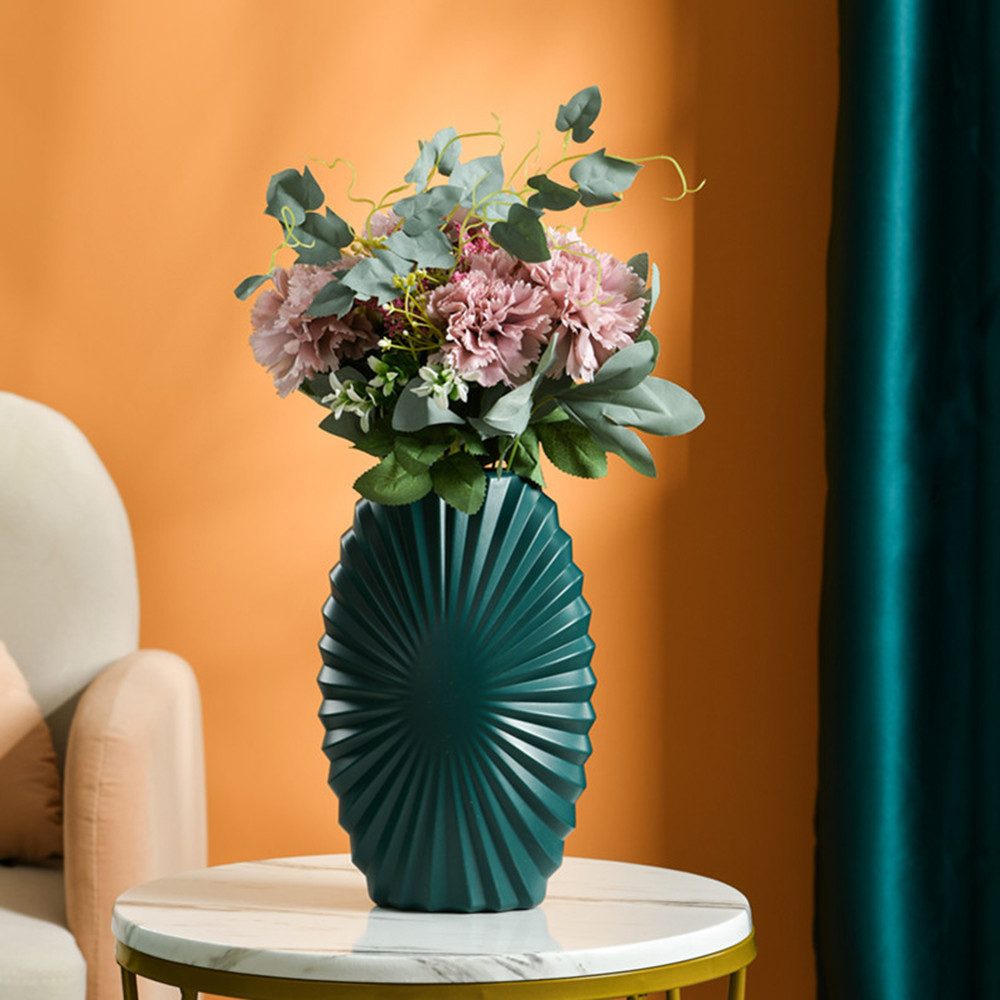 Candyse Tischvase Moderne Minimalistische Vase Europäischer Stil Heimdekoration (Schreibtischdekoration mit Blumenarrangement)