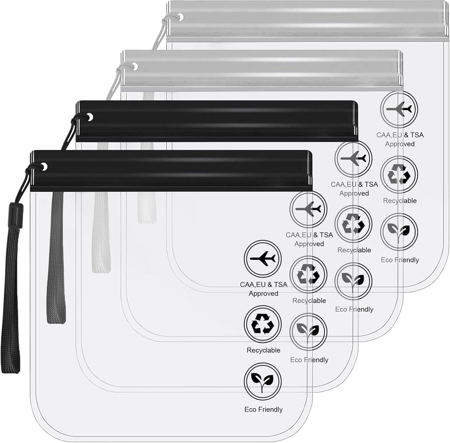 Coonoor Kulturbeutel Beutel Flugzeug Flüssigkeiten Beutel 20x20 cm (1 Liter günstig online kaufen