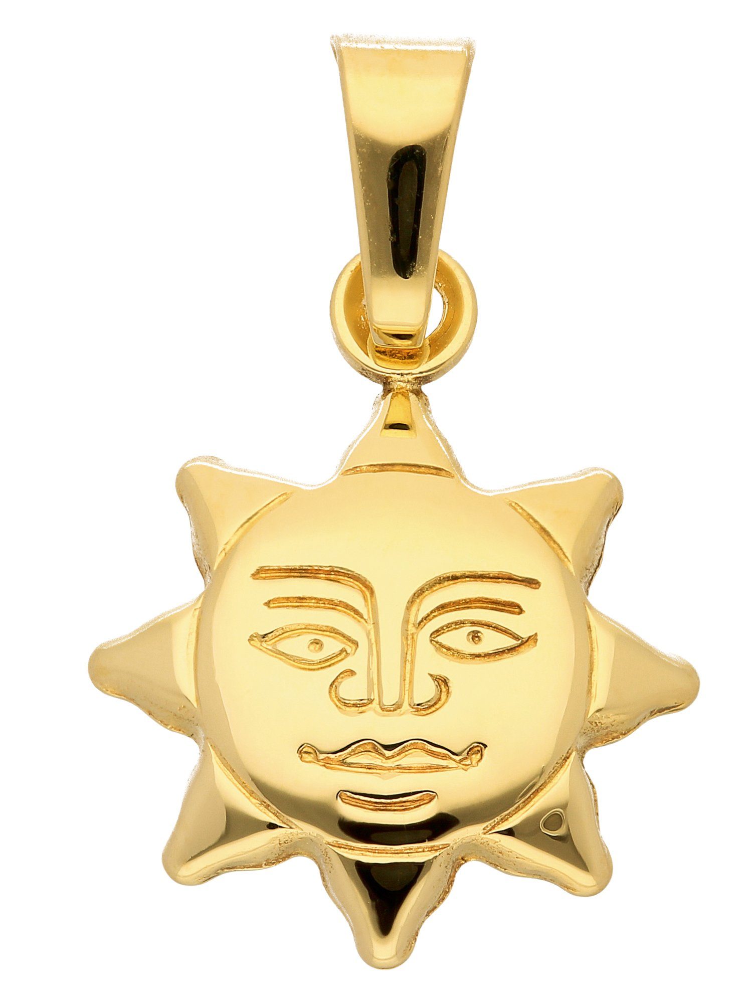 Kettenanhänger 333 Gold Anhänger Sonne