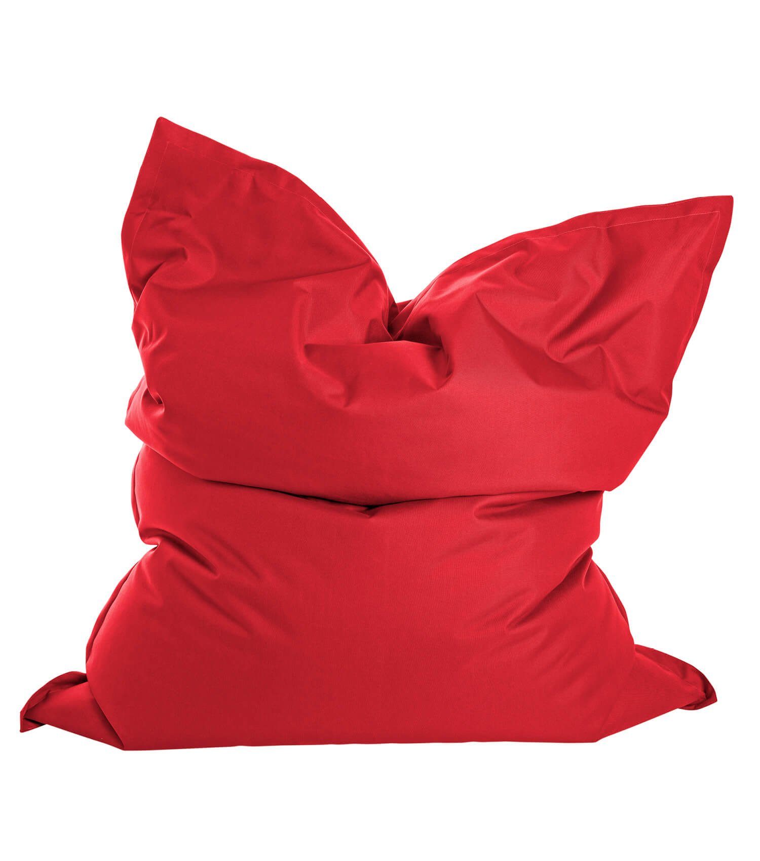 mokebo Sitzsack Der Große (für drinnen & draußen), Bean Bag Outdoor XXL, Bodenkissen, Riesen Sitzkissen in Rot