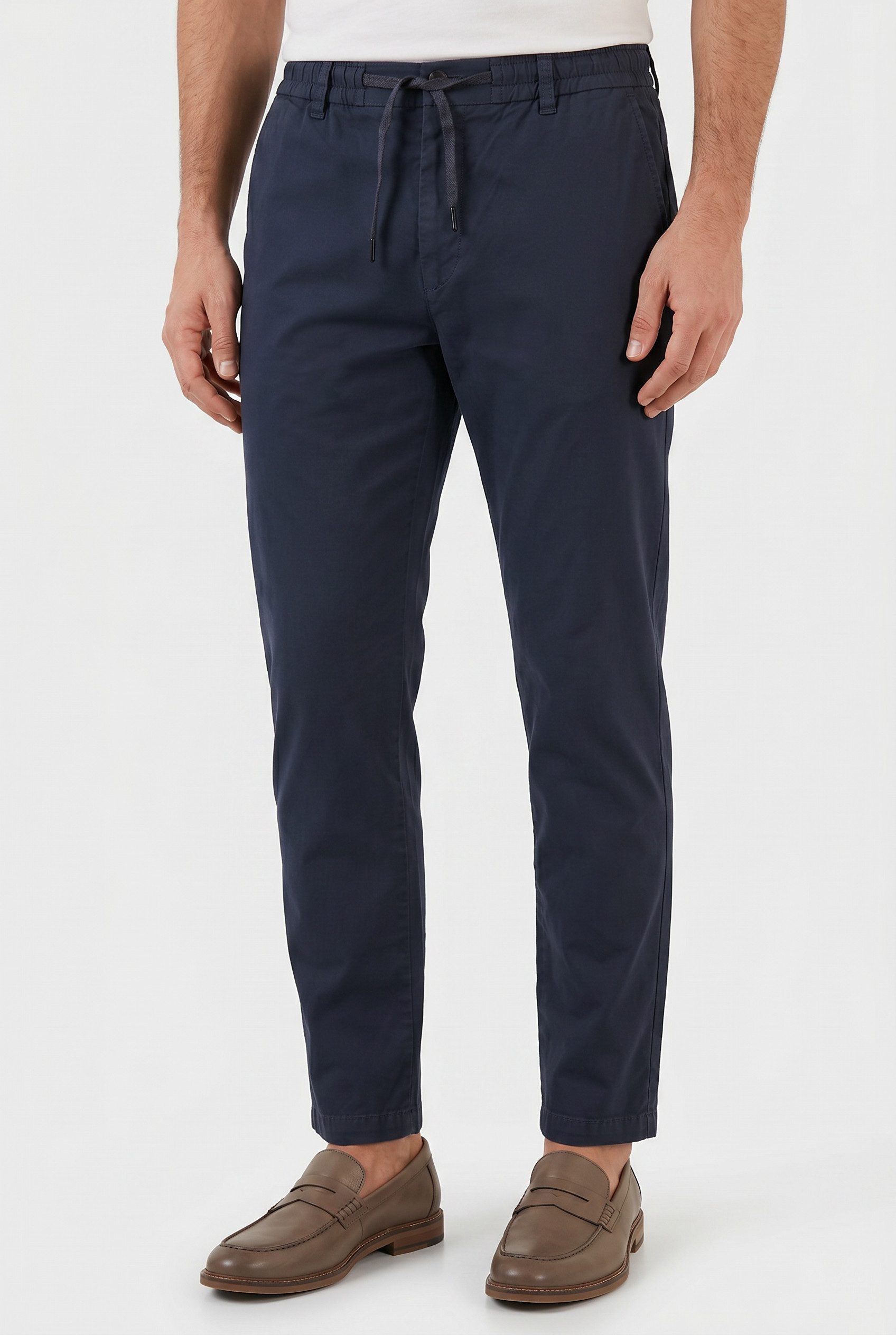 BOSS ORANGE Chinohose Tapered Fit, Stretch-Qualität, Komfortbund mit Tunnelzug