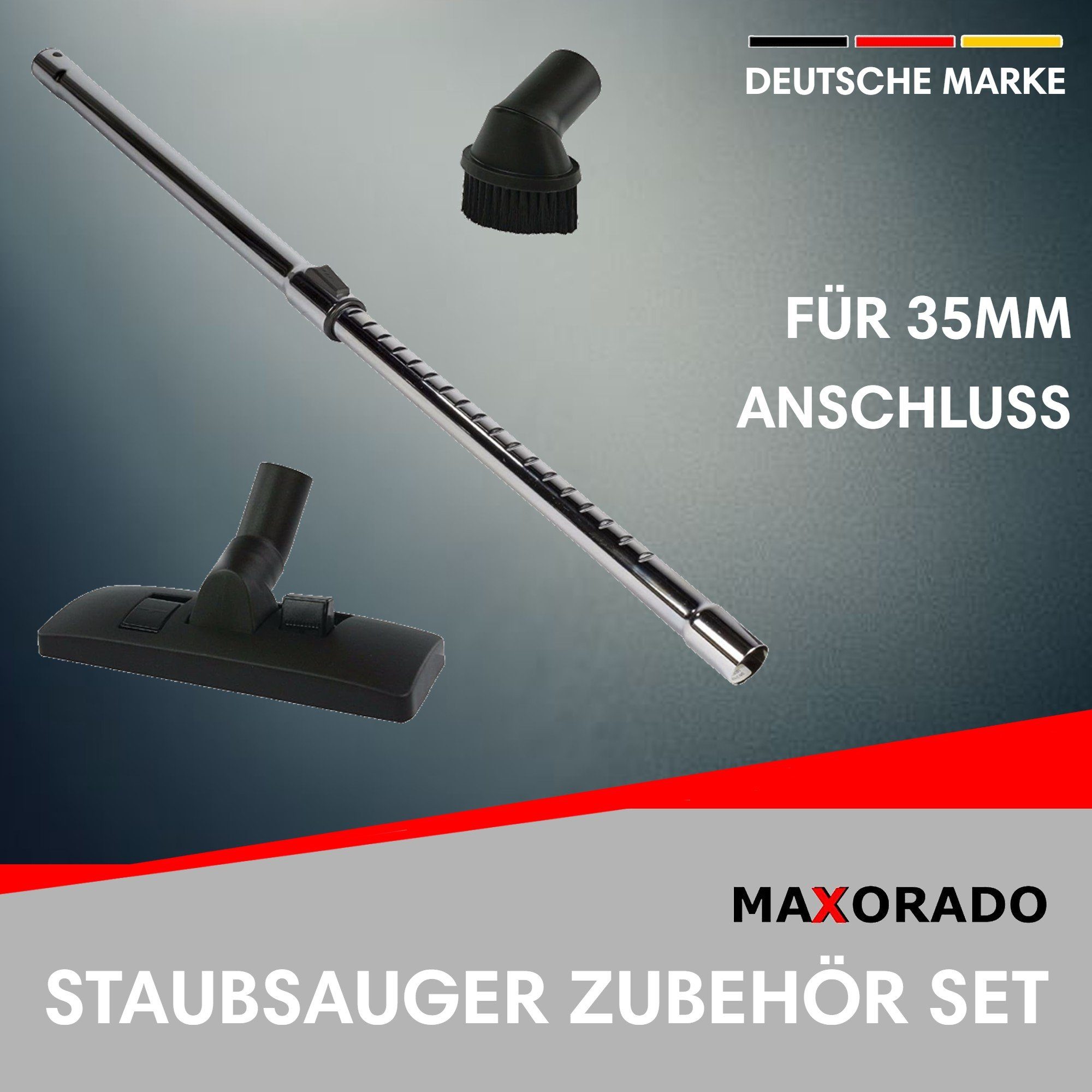Maxorado Staubsaugerrohr 35mm Staubsaugerrohr Bodendüse für Staubsauger BOMANN Rohr Set Düse