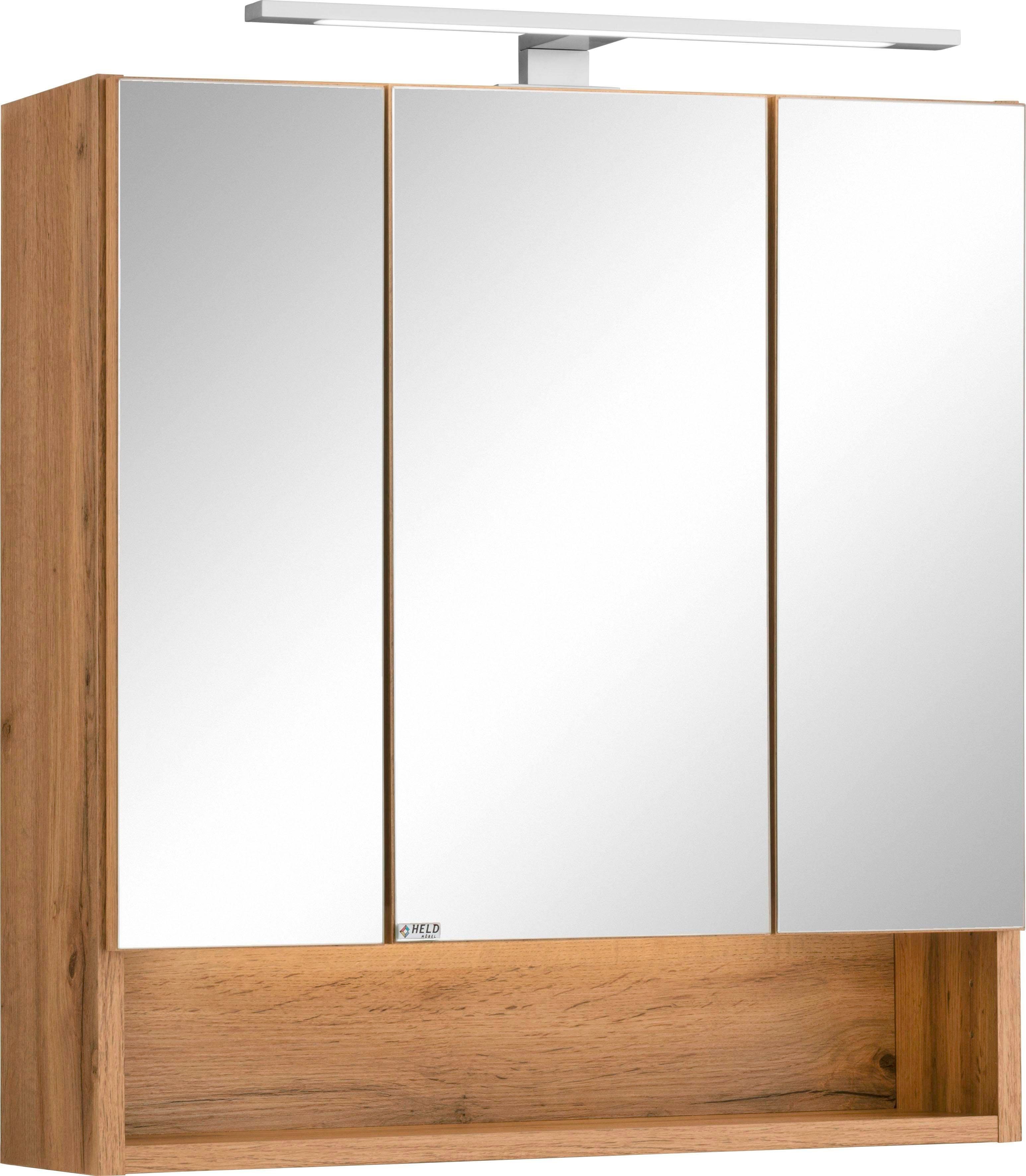 HELD MÖBEL Spiegelschrank Soria mit LED Beleuchtung | Spiegelschränke